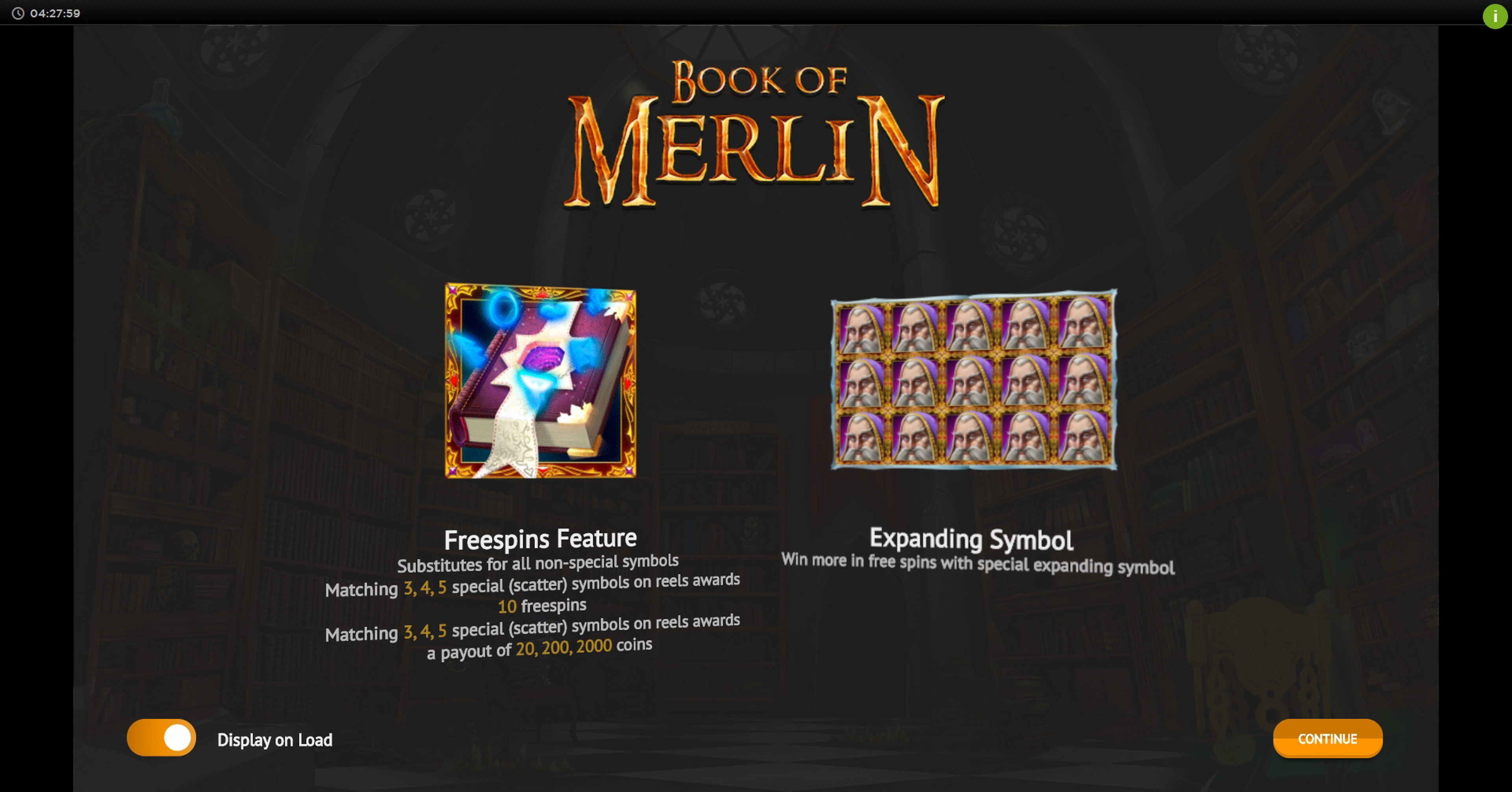 Play Book Of Merlin Free Casino Slot Game by 1x2 Gaming