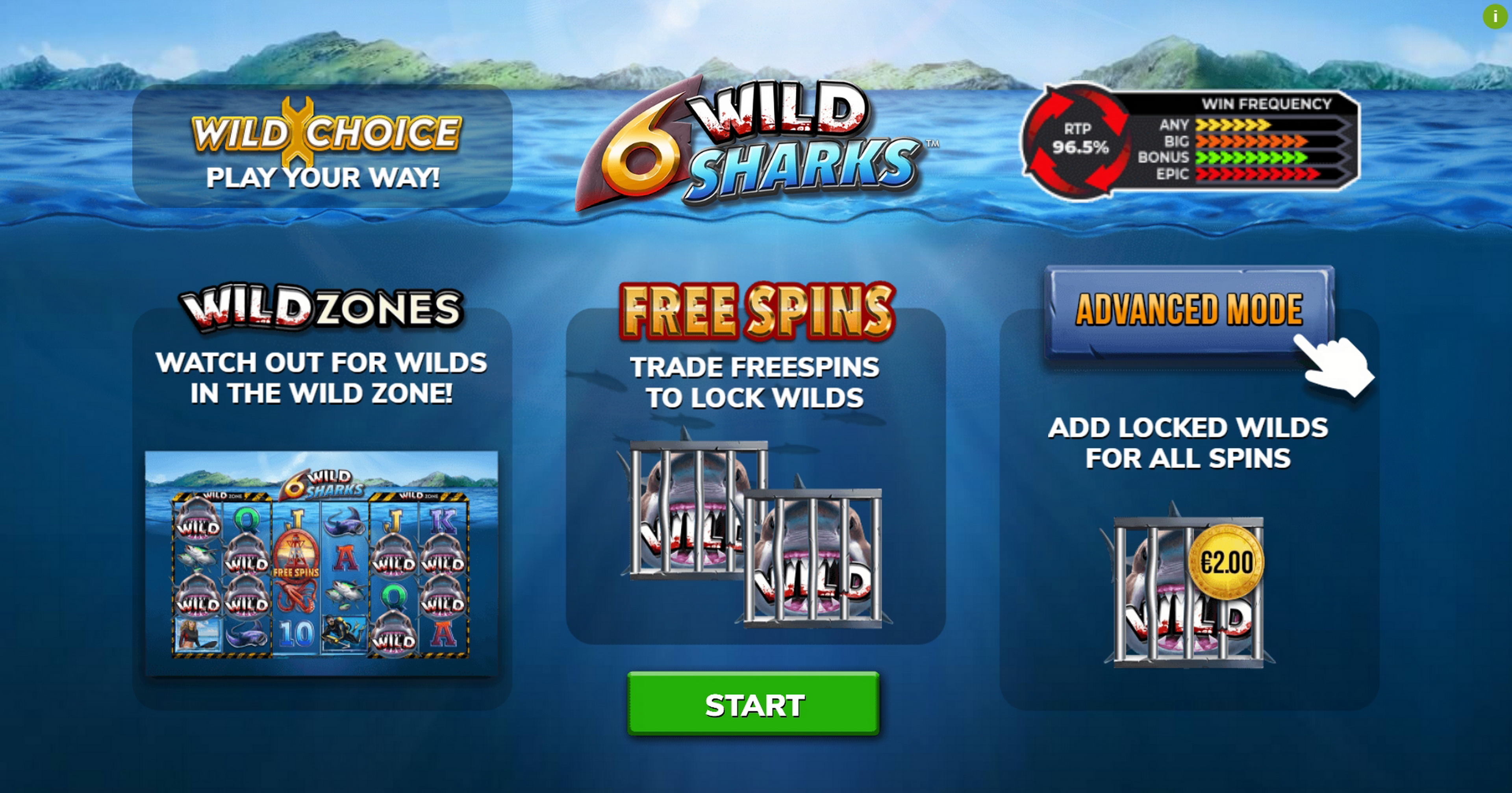 Play 6 Wild Sharks Free Casino Slot Game by 4ThePlayer