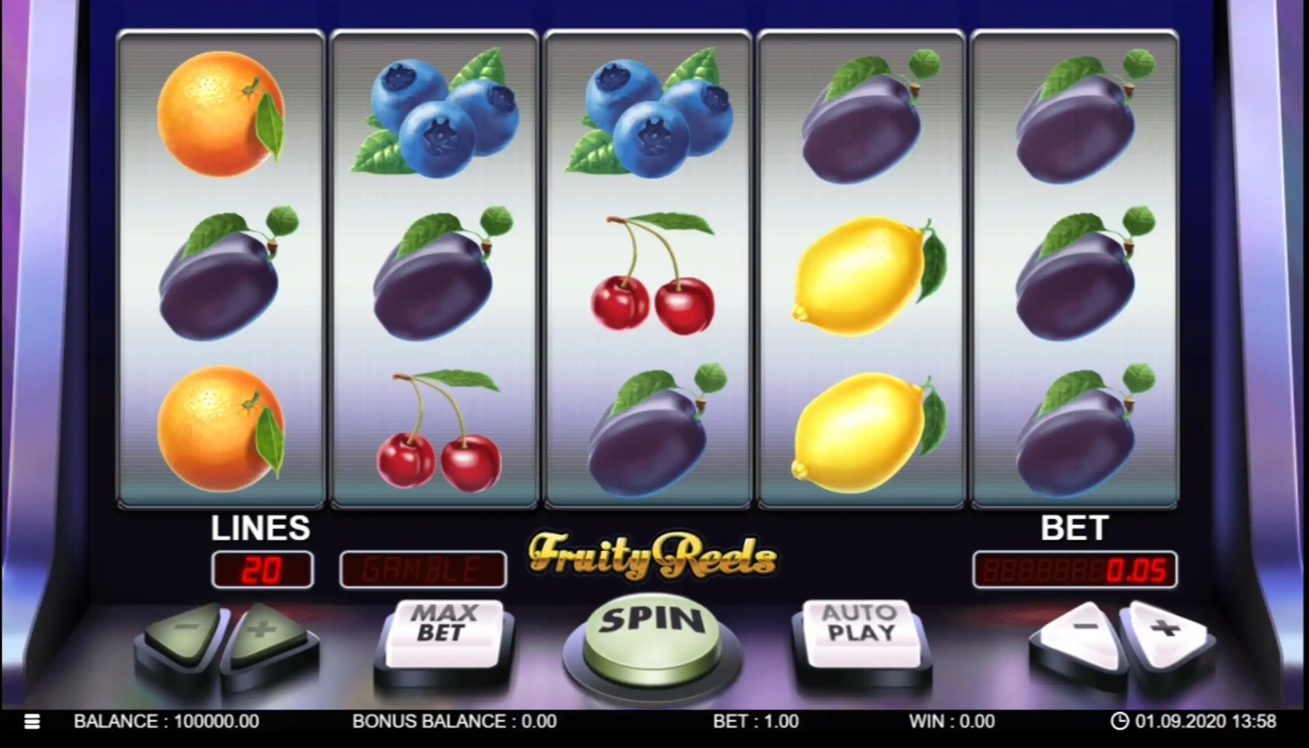 Reels in Fruity Reels Slot Game by 7mojos