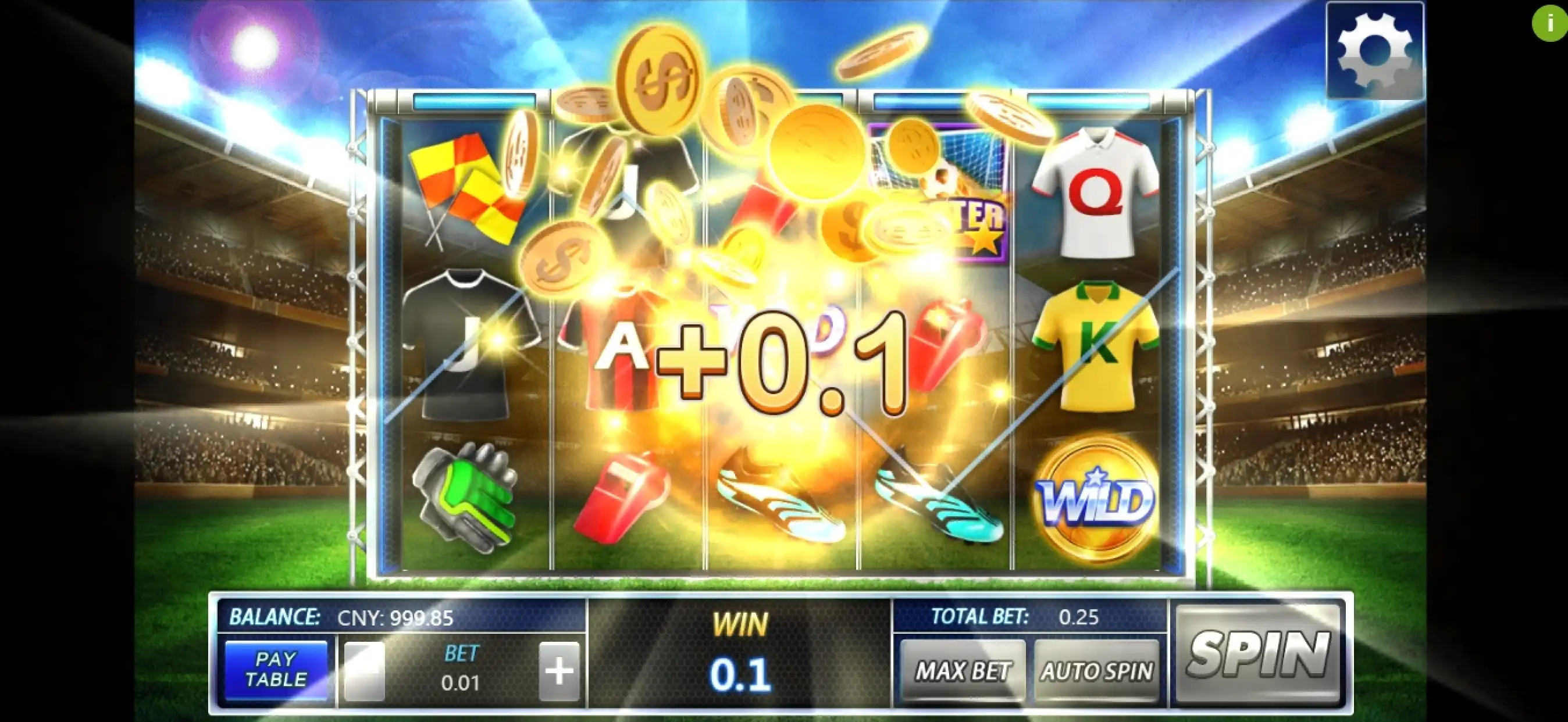 Win Money in Football Frenzy Free Slot Game by Aiwin Games