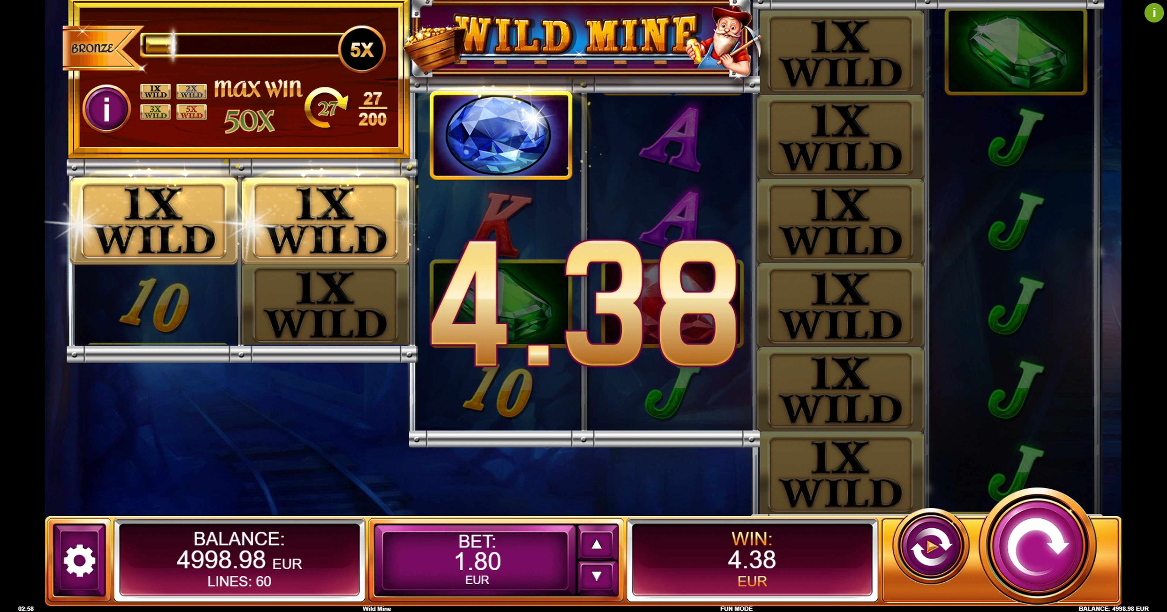 Win Money in Wild Mine Free Slot Game by BB Games