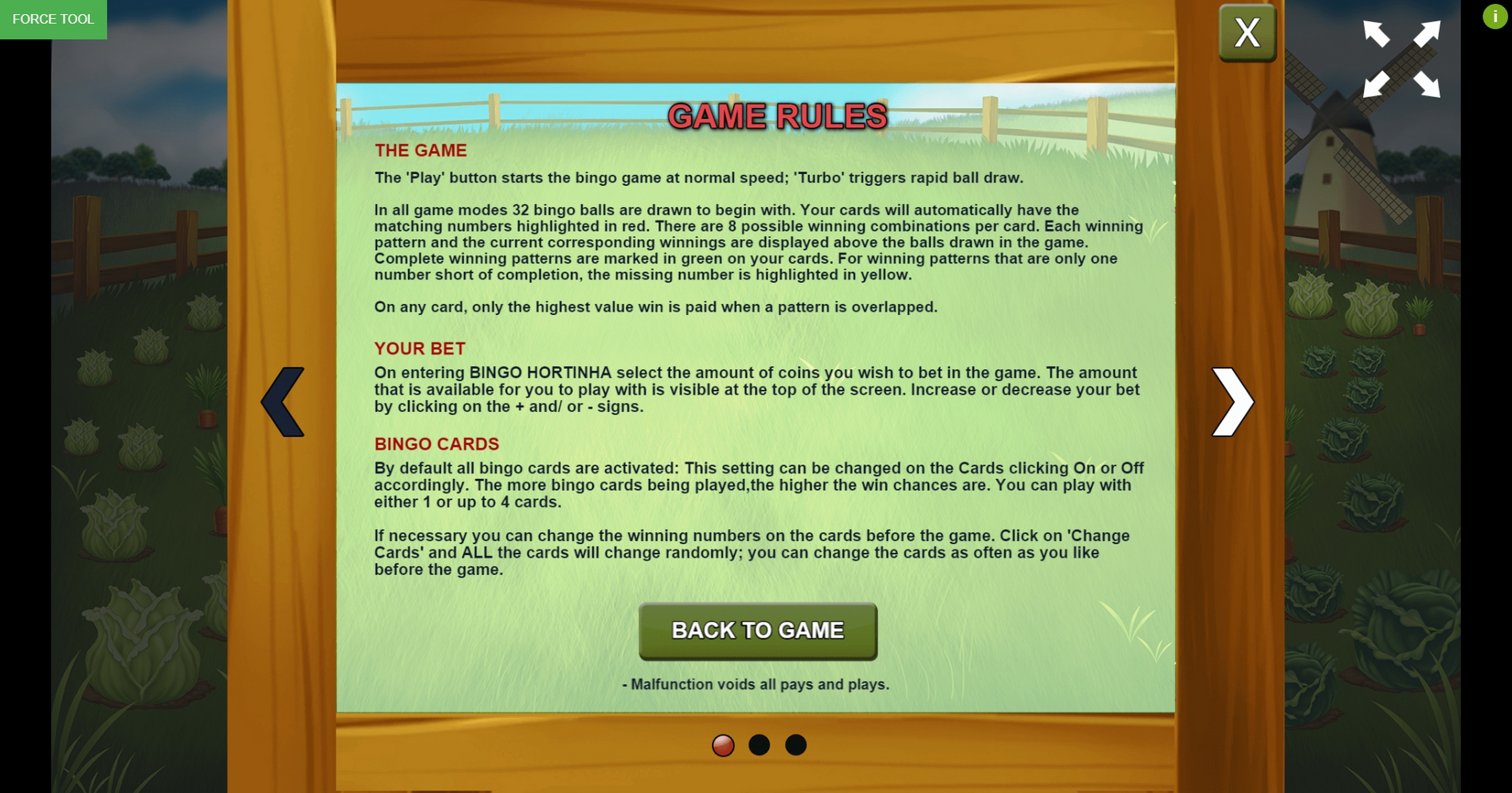 Info of Bingo Hortinha Slot Game by Caleta Gaming