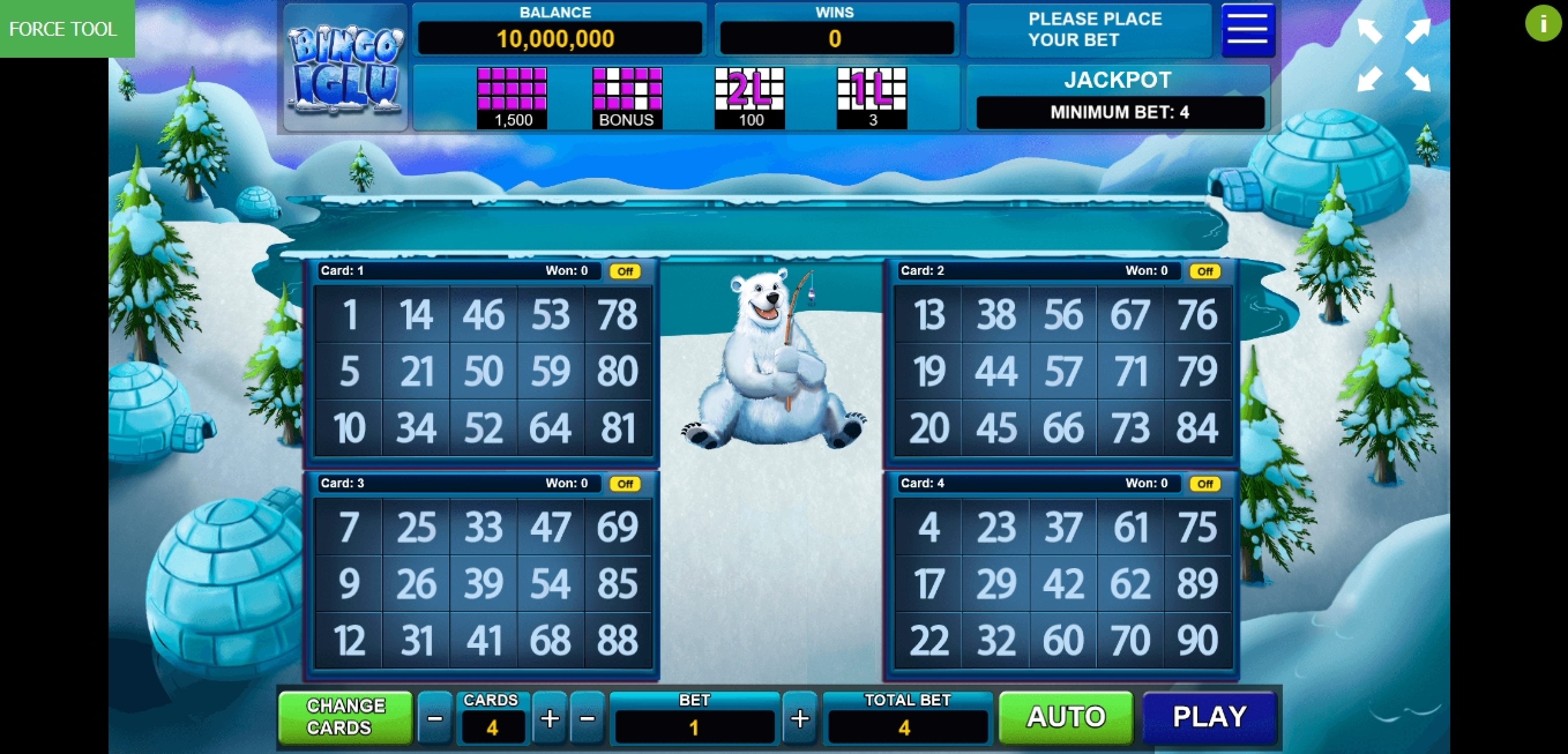Reels in Bingo Iglu Slot Game by Caleta Gaming
