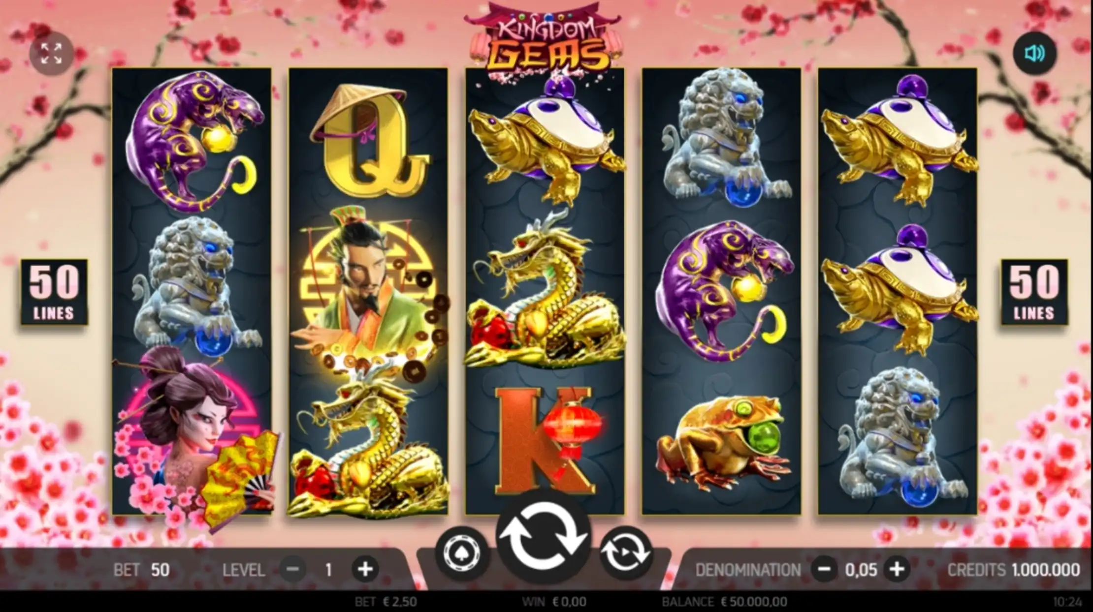 Reels in Kingdom Gems Slot Game by FBM