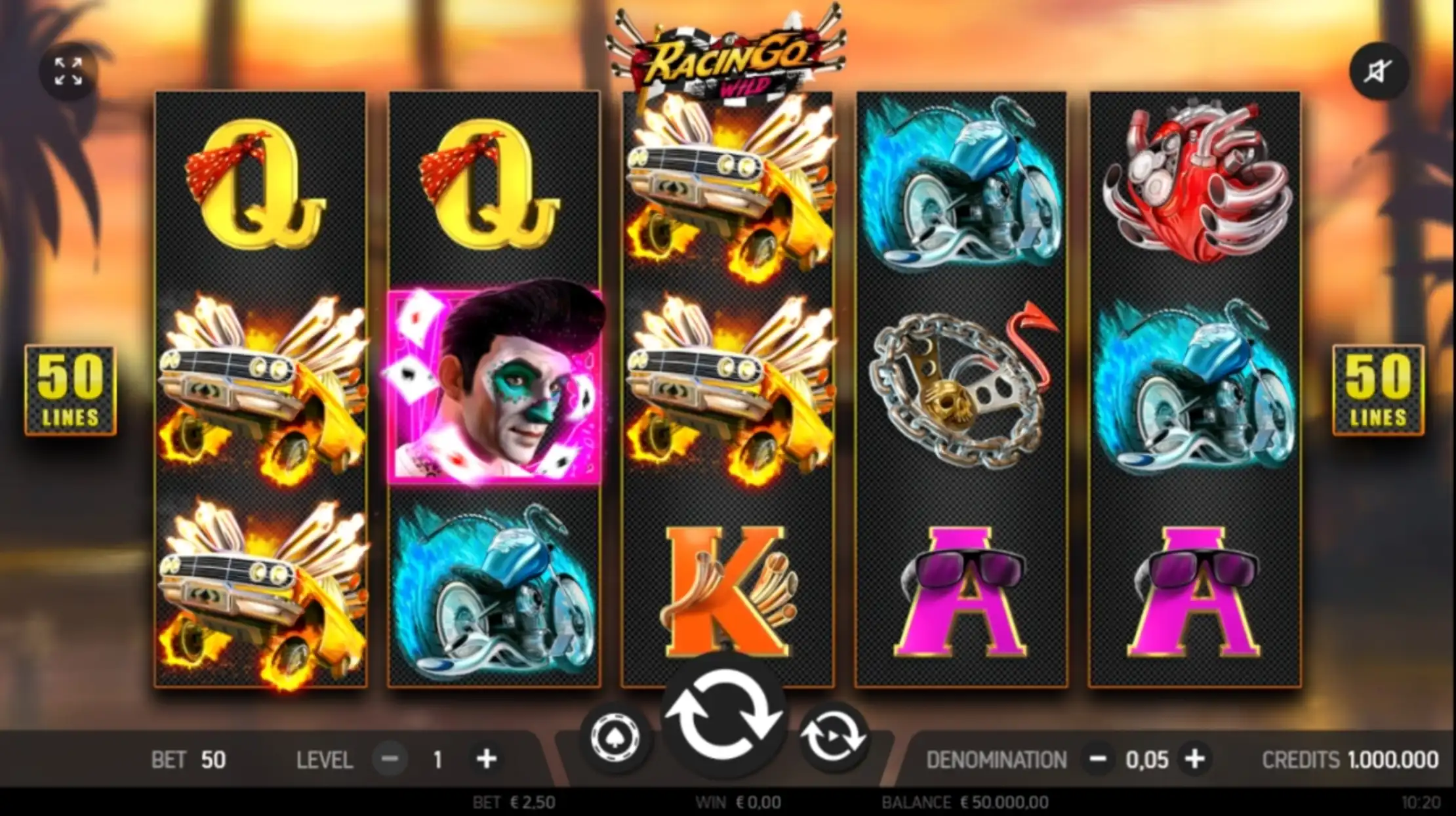 Reels in RacinGo Wild Slot Game by FBM