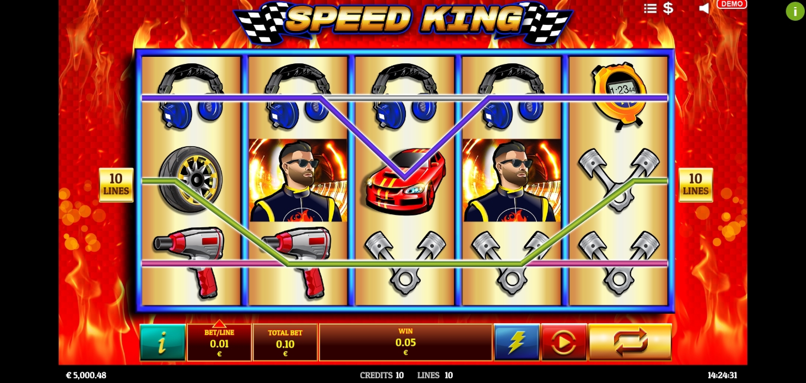 Win Money in Speed King Free Slot Game by Givme Games