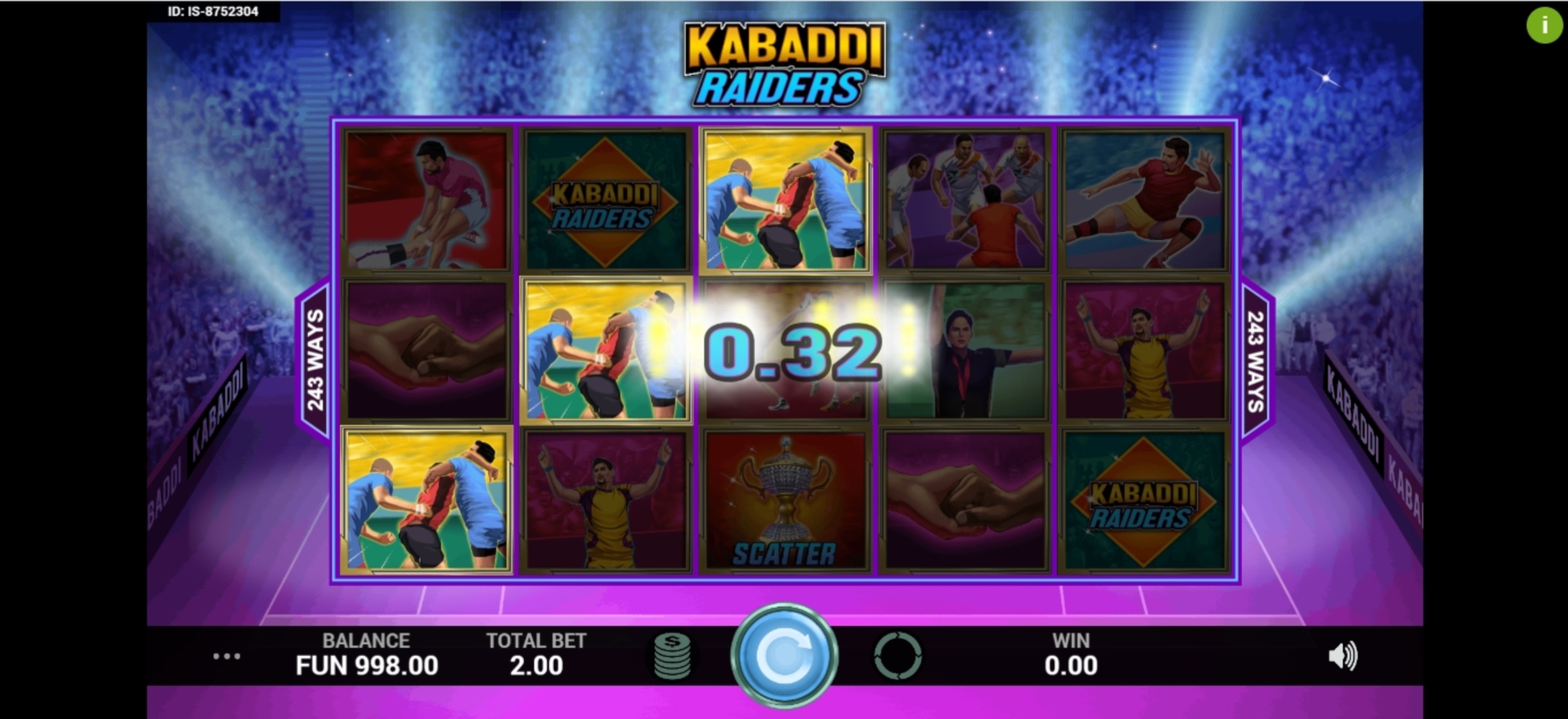 Win Money in Kabaddi Raiders Free Slot Game by Indi Slots