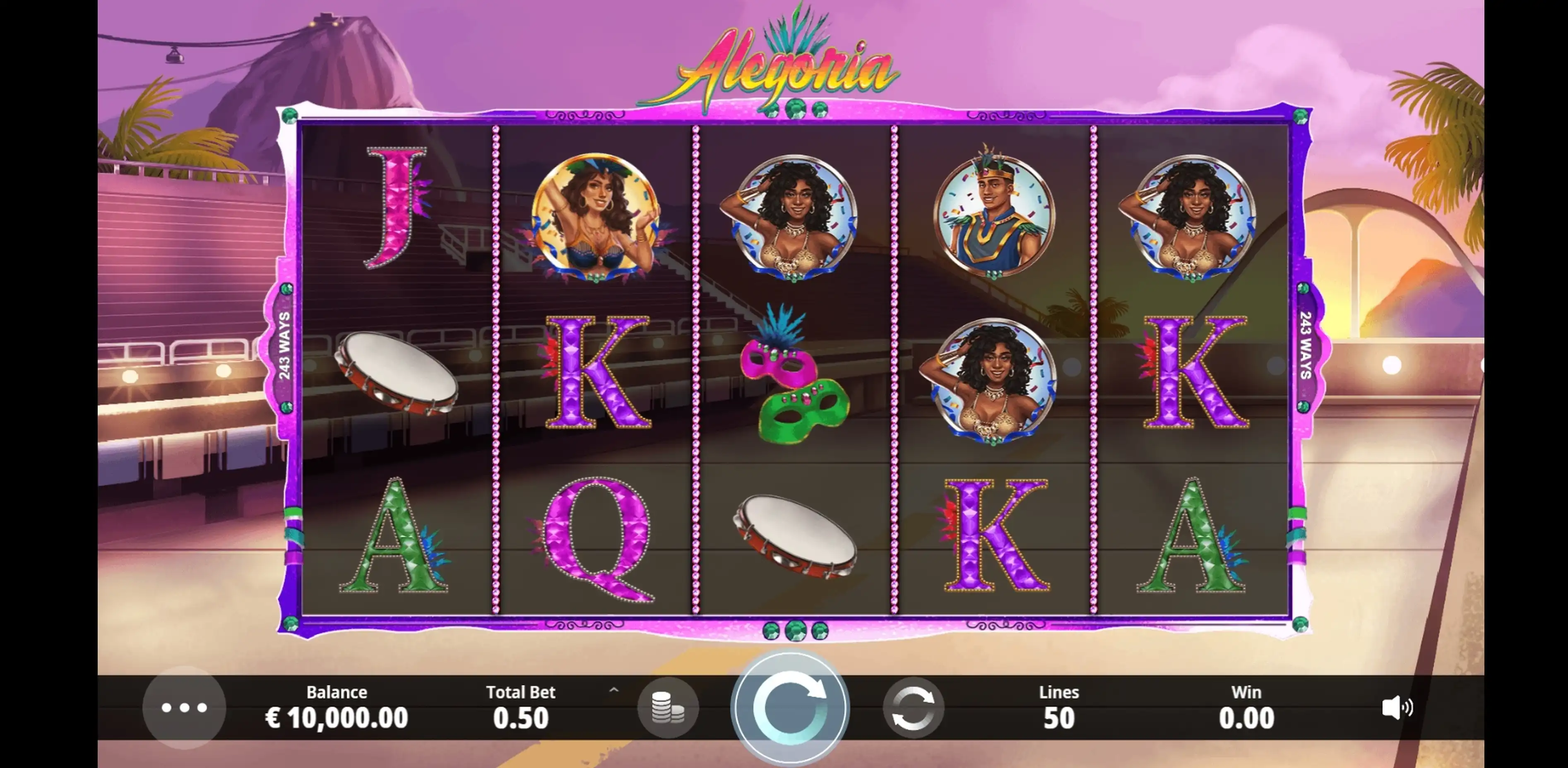 Reels in Alegoria Slot Game by Ipanema Gaming