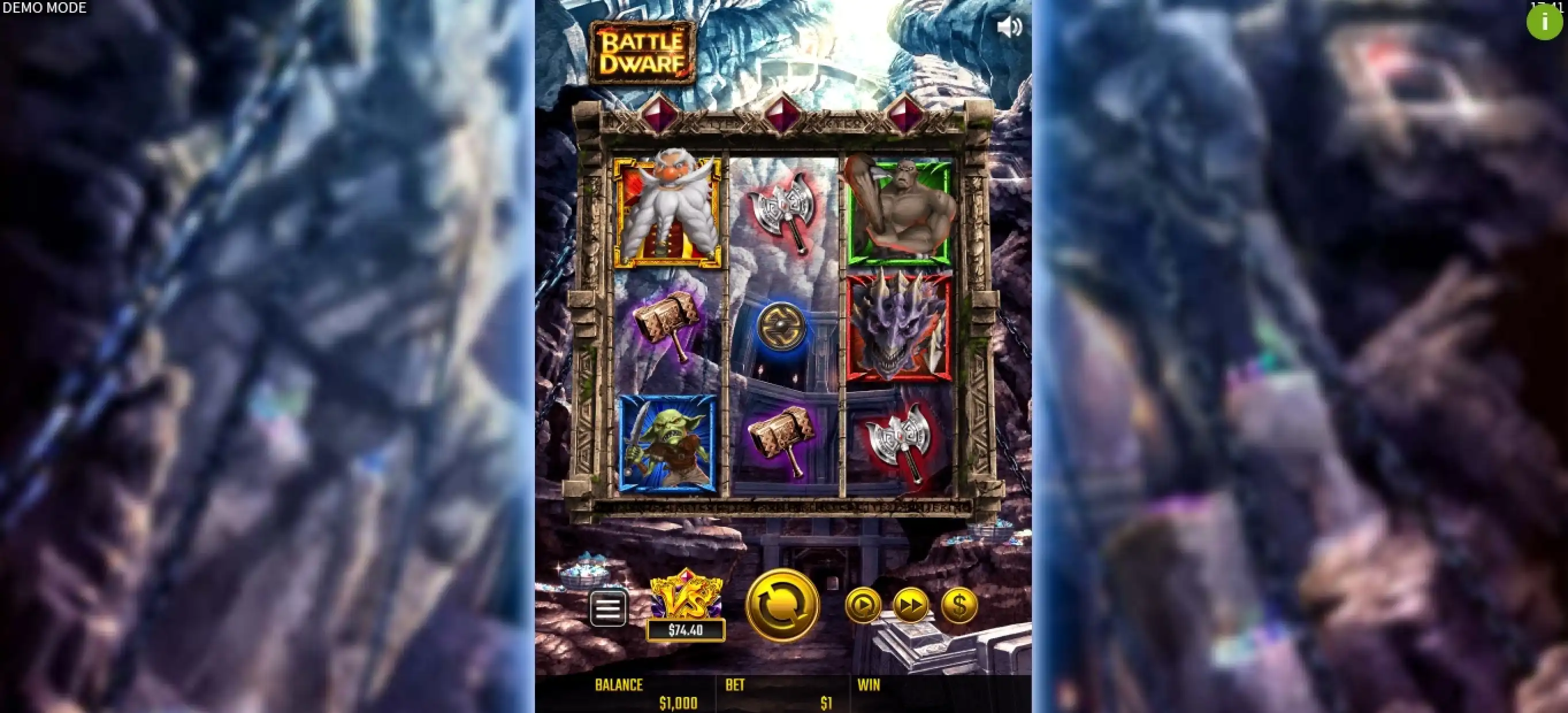 Reels in Battle Dwarf Slot Game by JTG