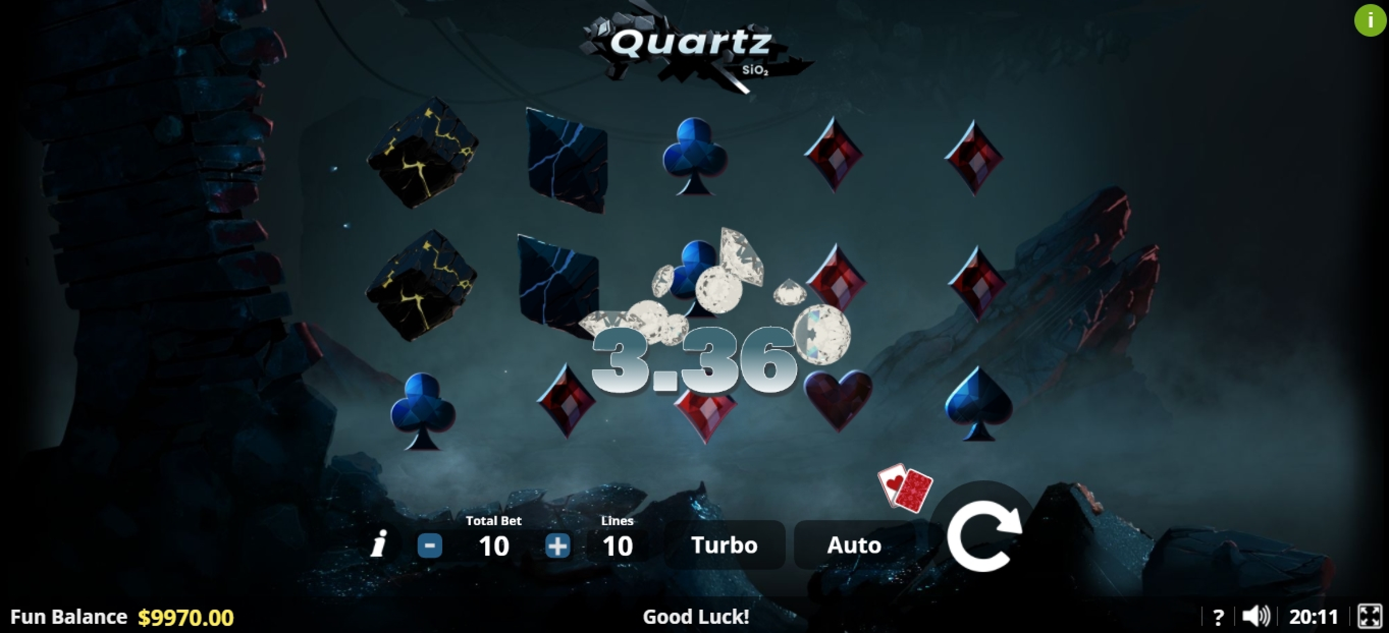 Win Money in Quartz SiO2 Free Slot Game by Lady Luck Games