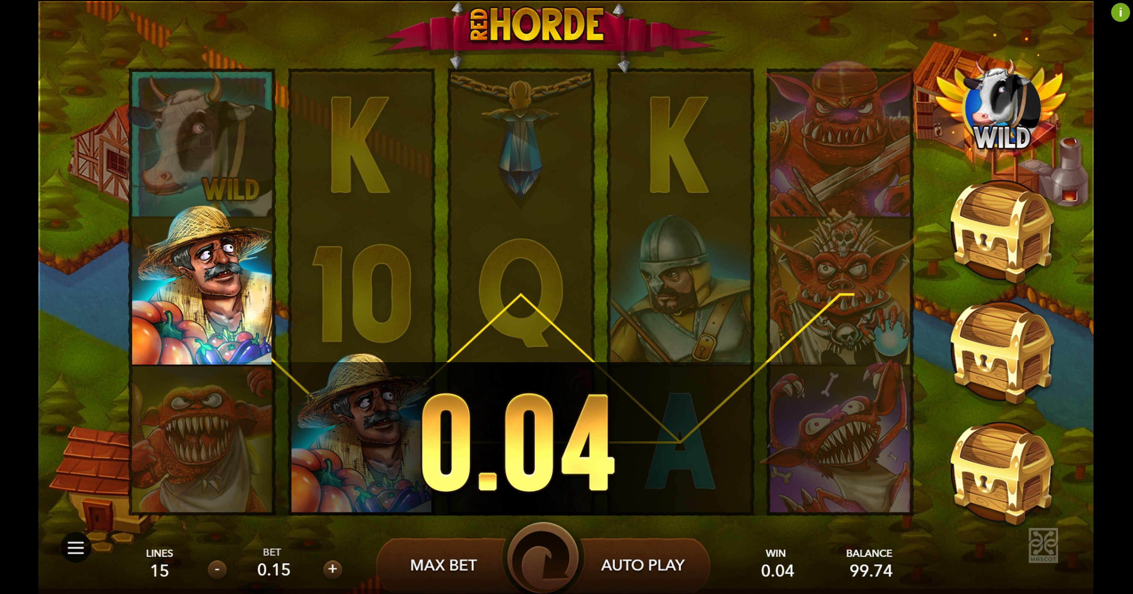 Win Money in Red Horde Free Slot Game by Mascot Gaming