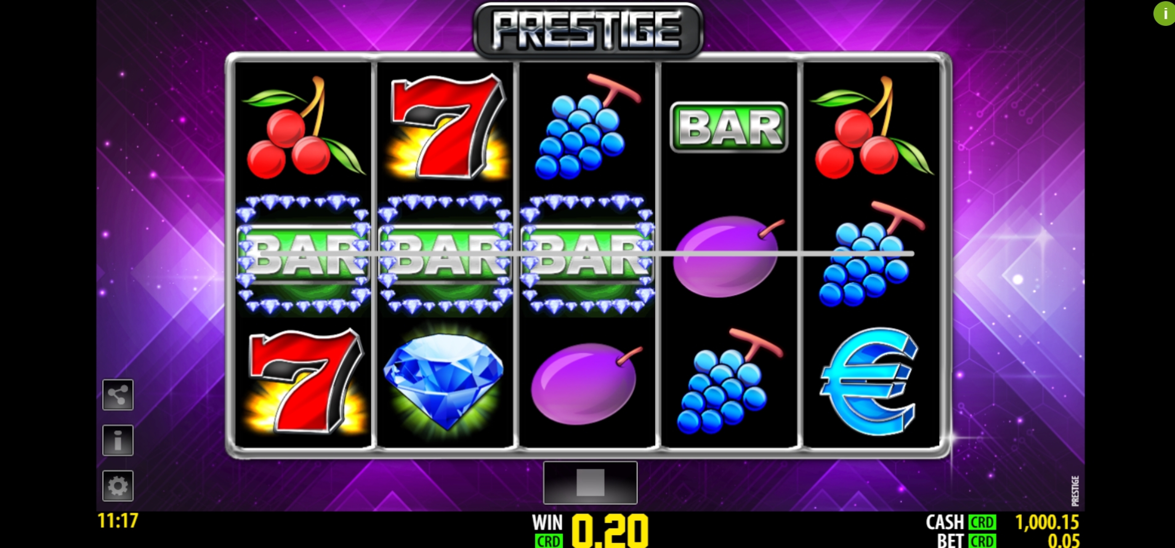 Win Money in Prestige Free Slot Game by Nazionale Elettronica