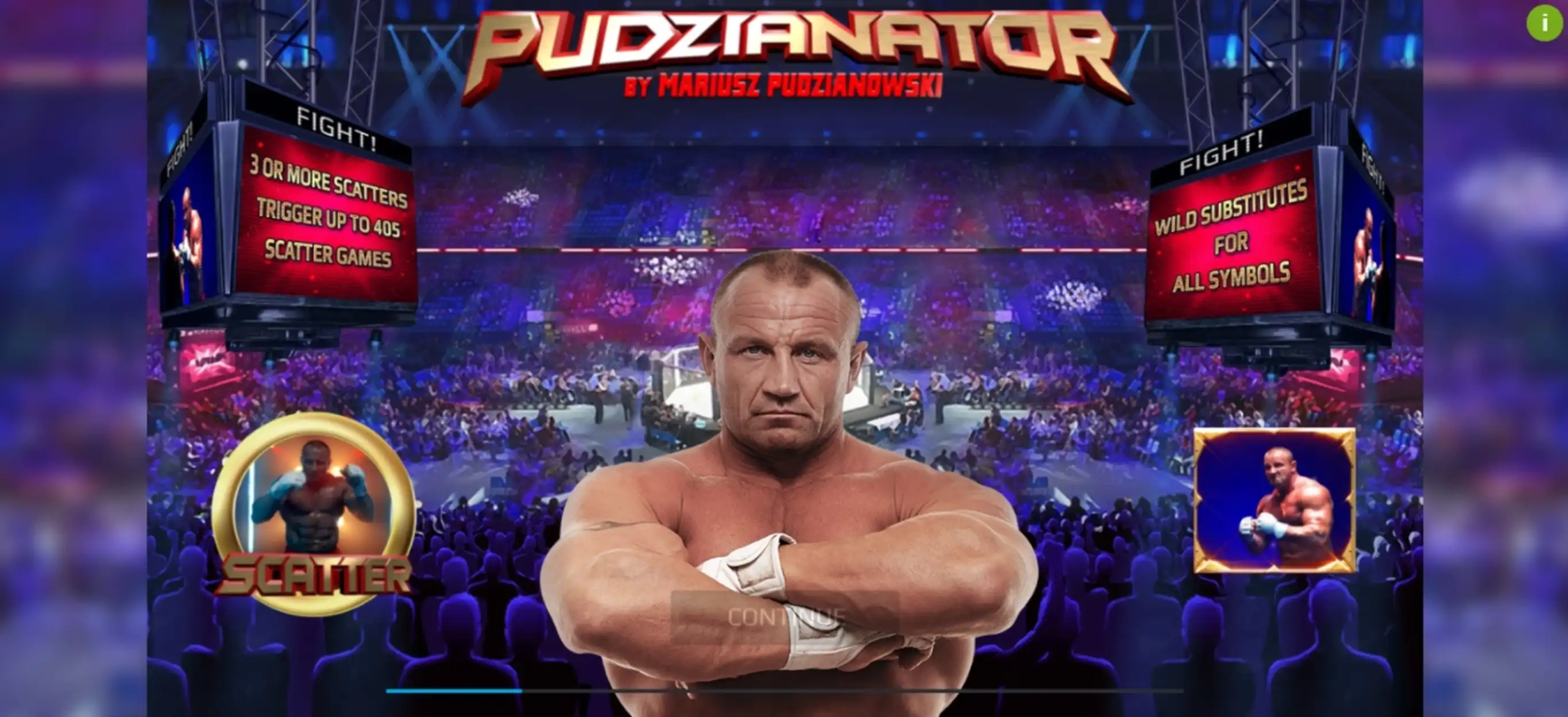 Play Pudzianator Free Casino Slot Game by Promatic Games