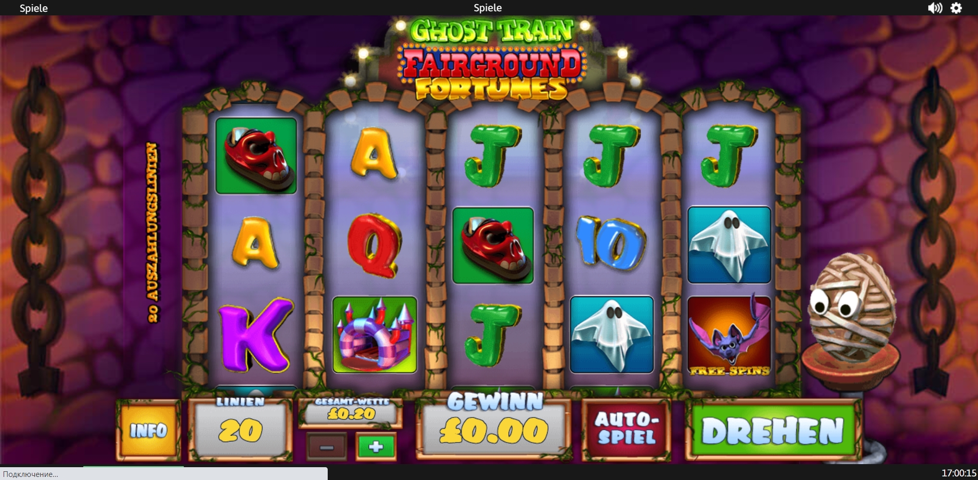 Reels in Fairground Fortunes Ghost Train Slot Game by Psiclone Games