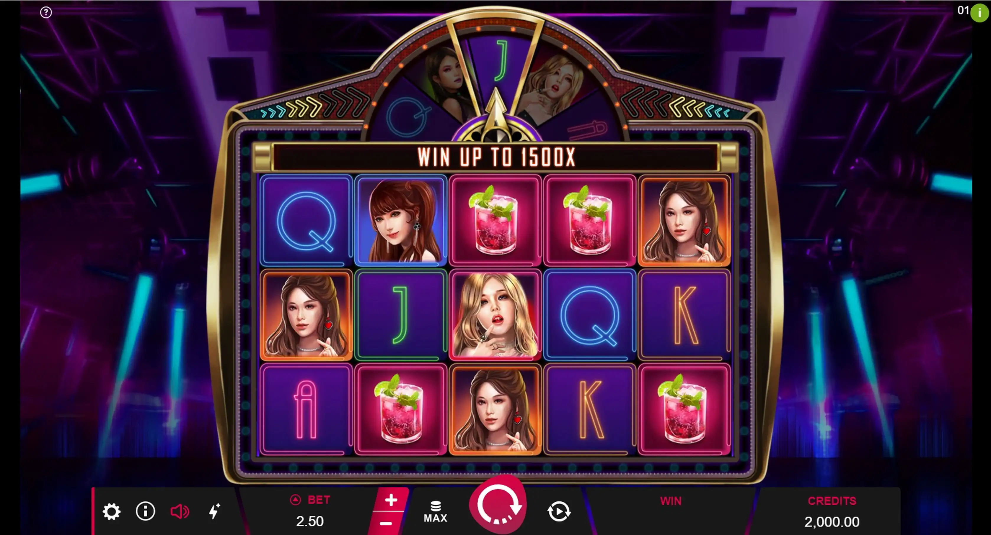 Reels in Ladies Nite 2 Turn Wild Slot Game by Pulse 8 Studios