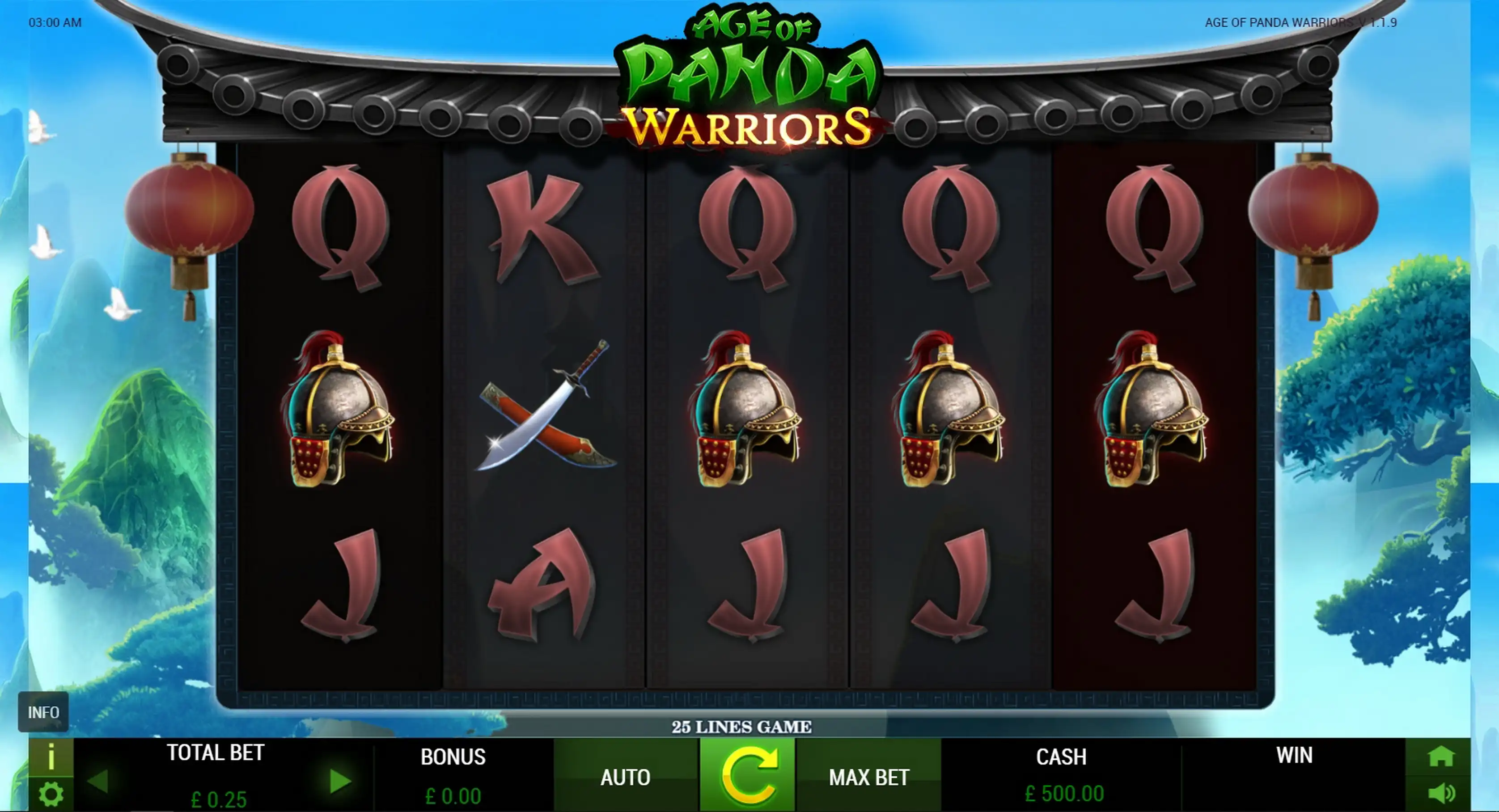 Reels in Age of Panda Warriors Slot Game by ReelFeel Gaming