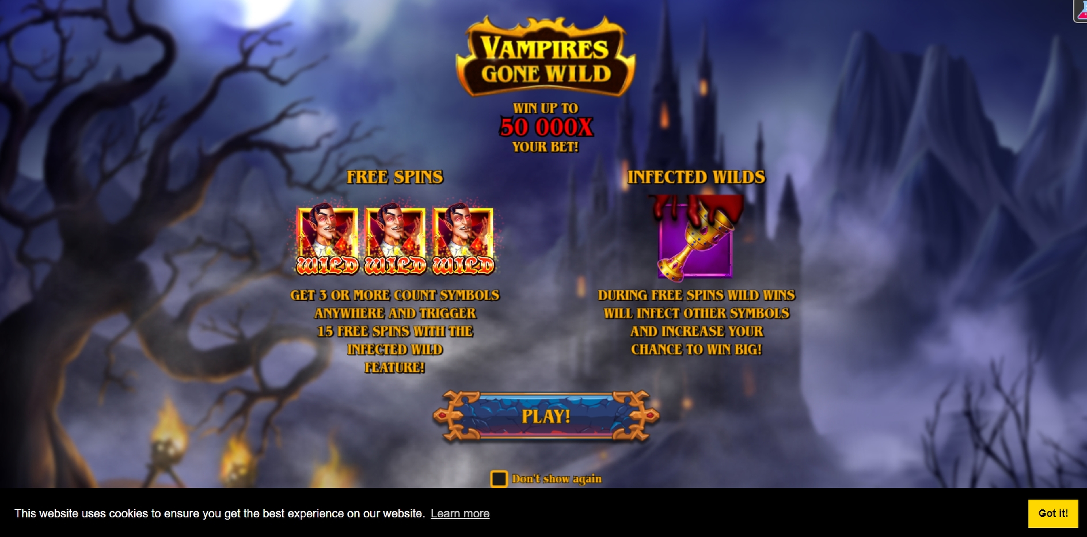 Play Vampires Gone Wild Free Casino Slot Game by Shock