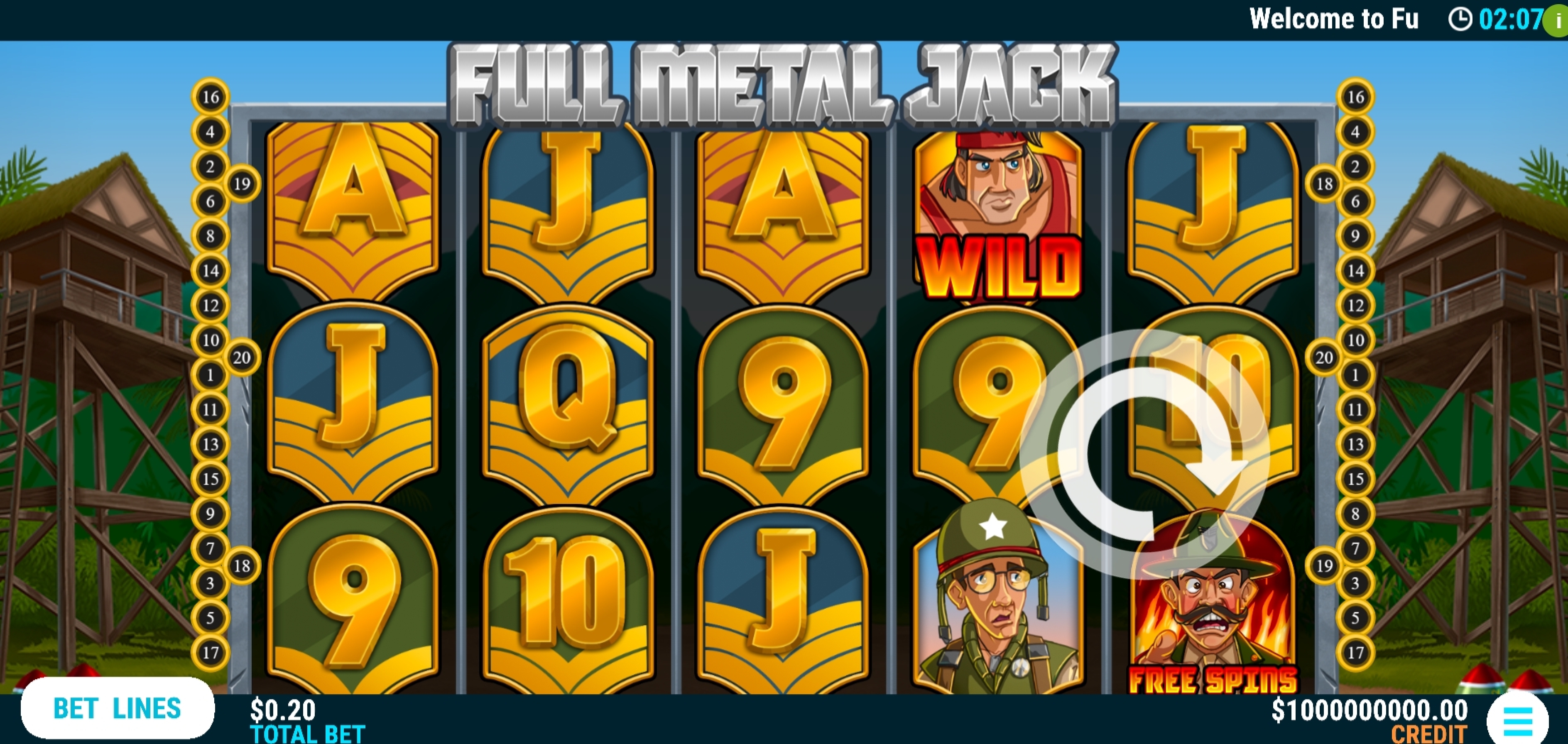Reels in Full Metal Jack Slot Game by Slot Factory