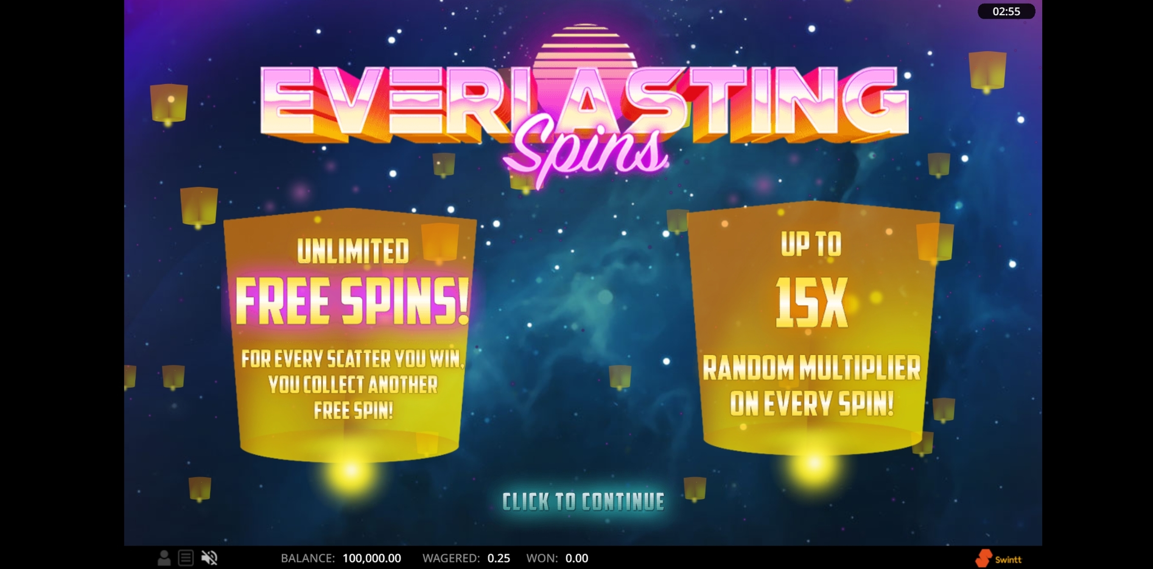 Play Everlasting Spins Free Casino Slot Game by Swintt