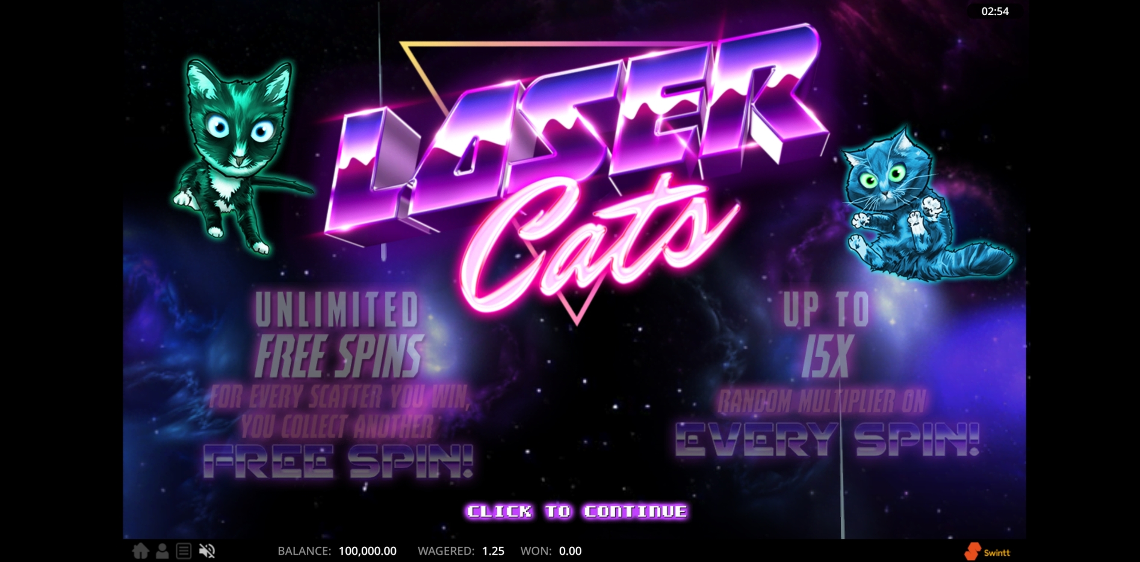 Play Laser Cats Free Casino Slot Game by Swintt