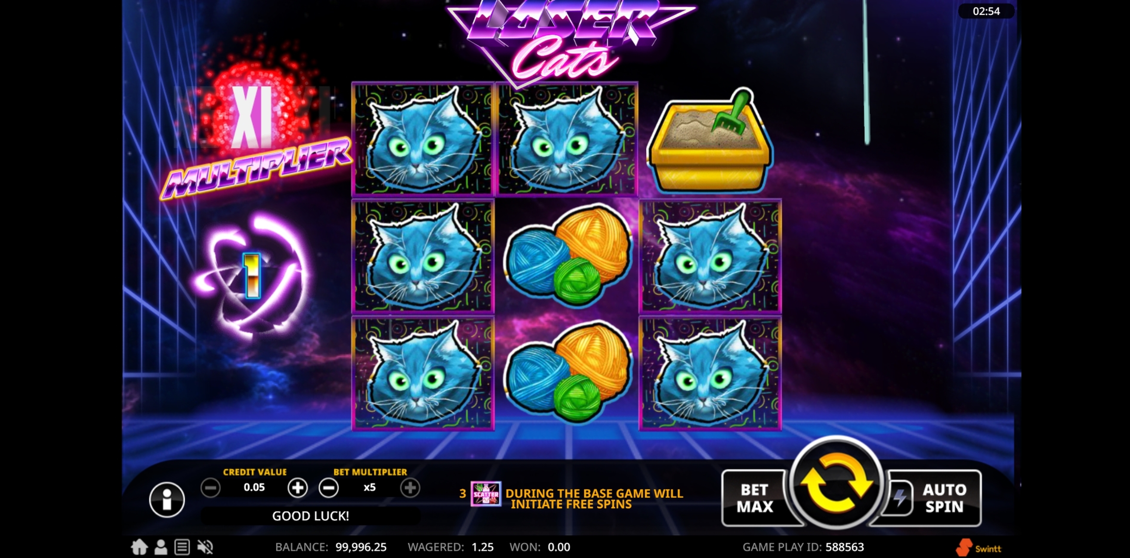 Win Money in Laser Cats Free Slot Game by Swintt