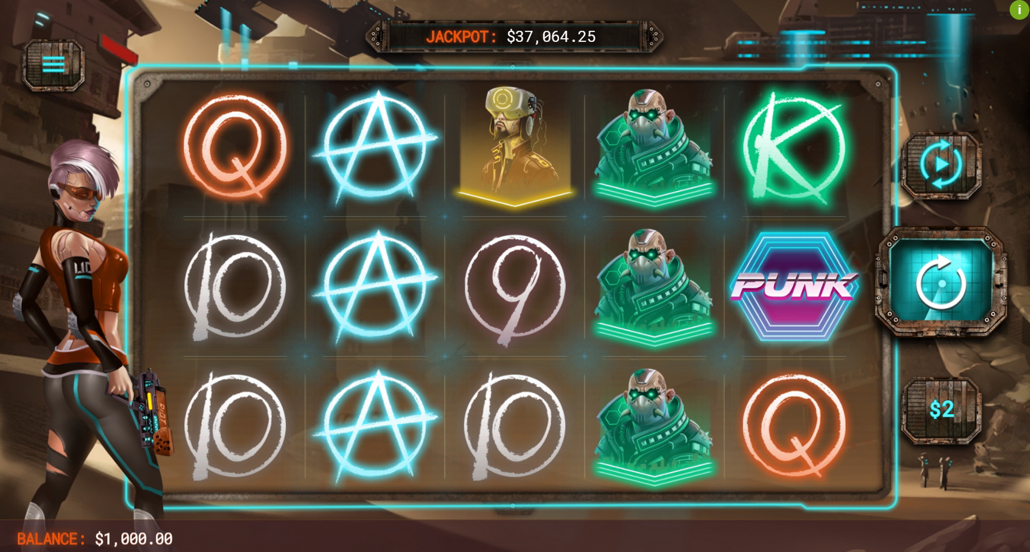 Reels in Cyberpunk Wars Slot Game by Woohoo