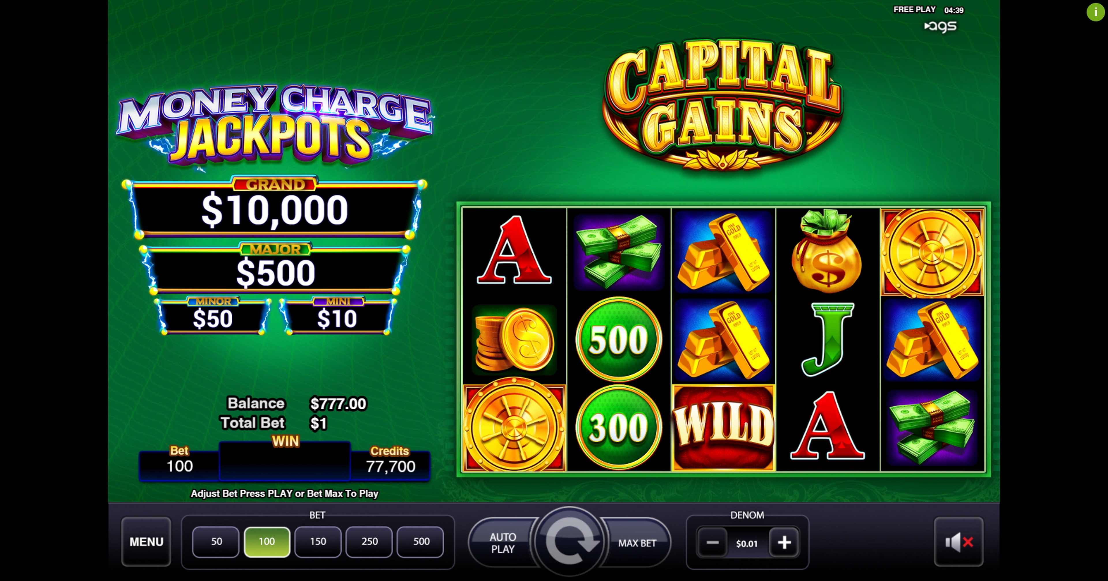 Reels in Capital Gains Slot Game by AGS