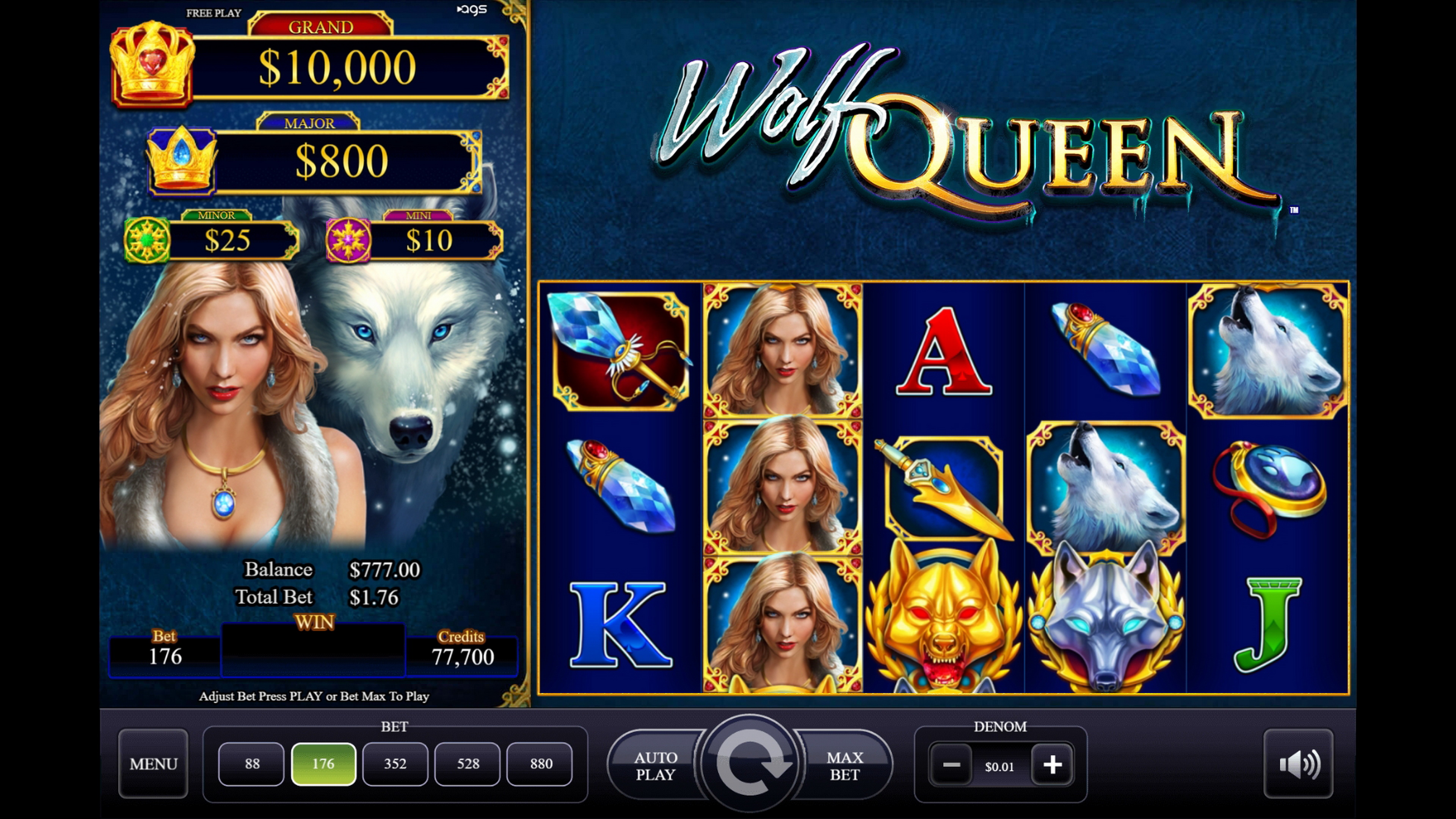 Reels in Wolf Queen Slot Game by AGS