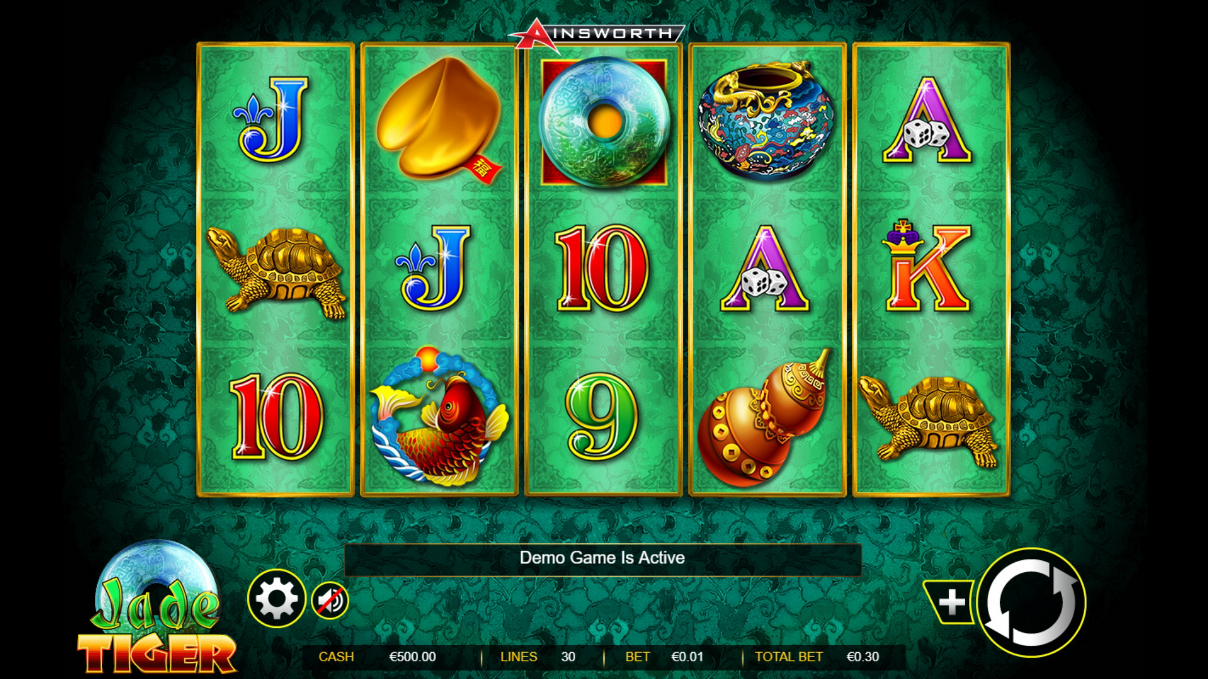 Reels in Jade Tiger Slot Game by Ainsworth Gaming Technology