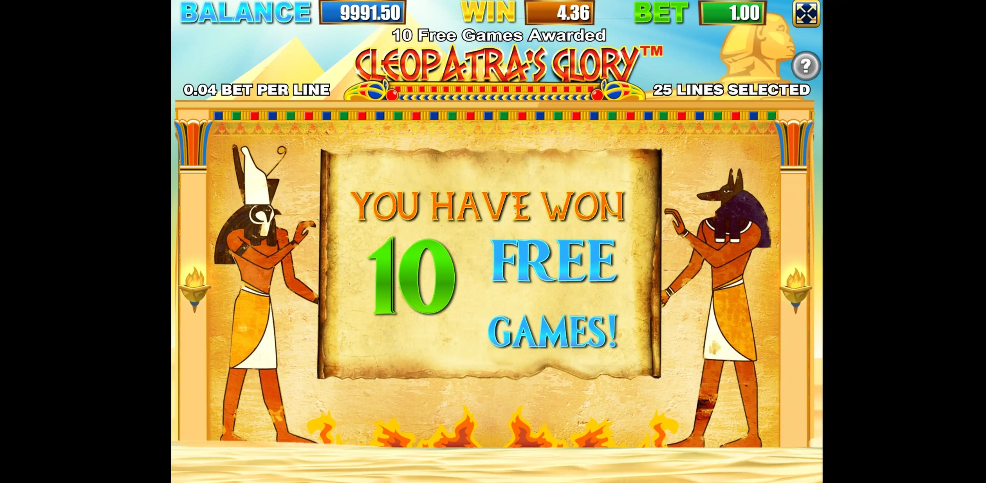 Win Money in Cleopatras Glory Free Slot Game by Allbet Gaming