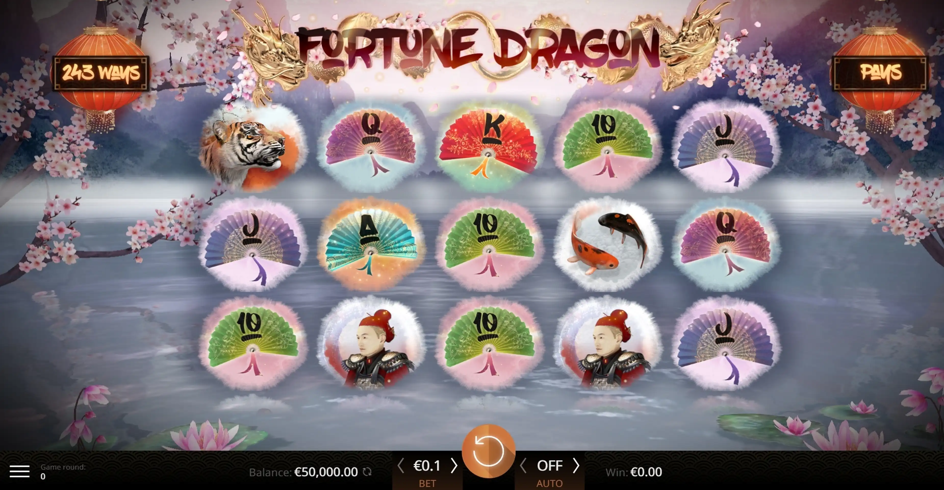 Reels in Fortune Dragon Slot Game by Amazing Gaming