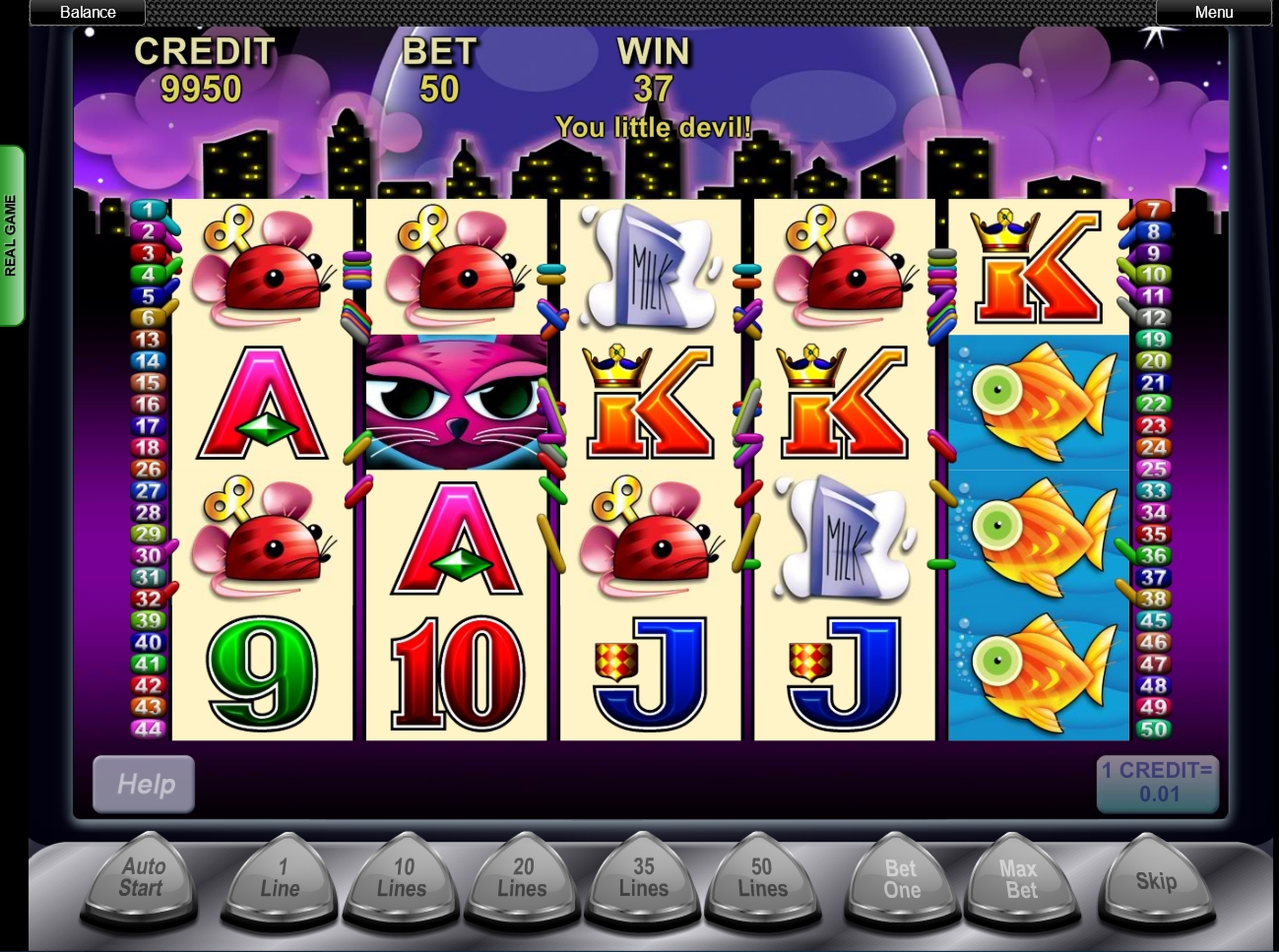Win Money in Miss Kitty Free Slot Game by Aristocrat