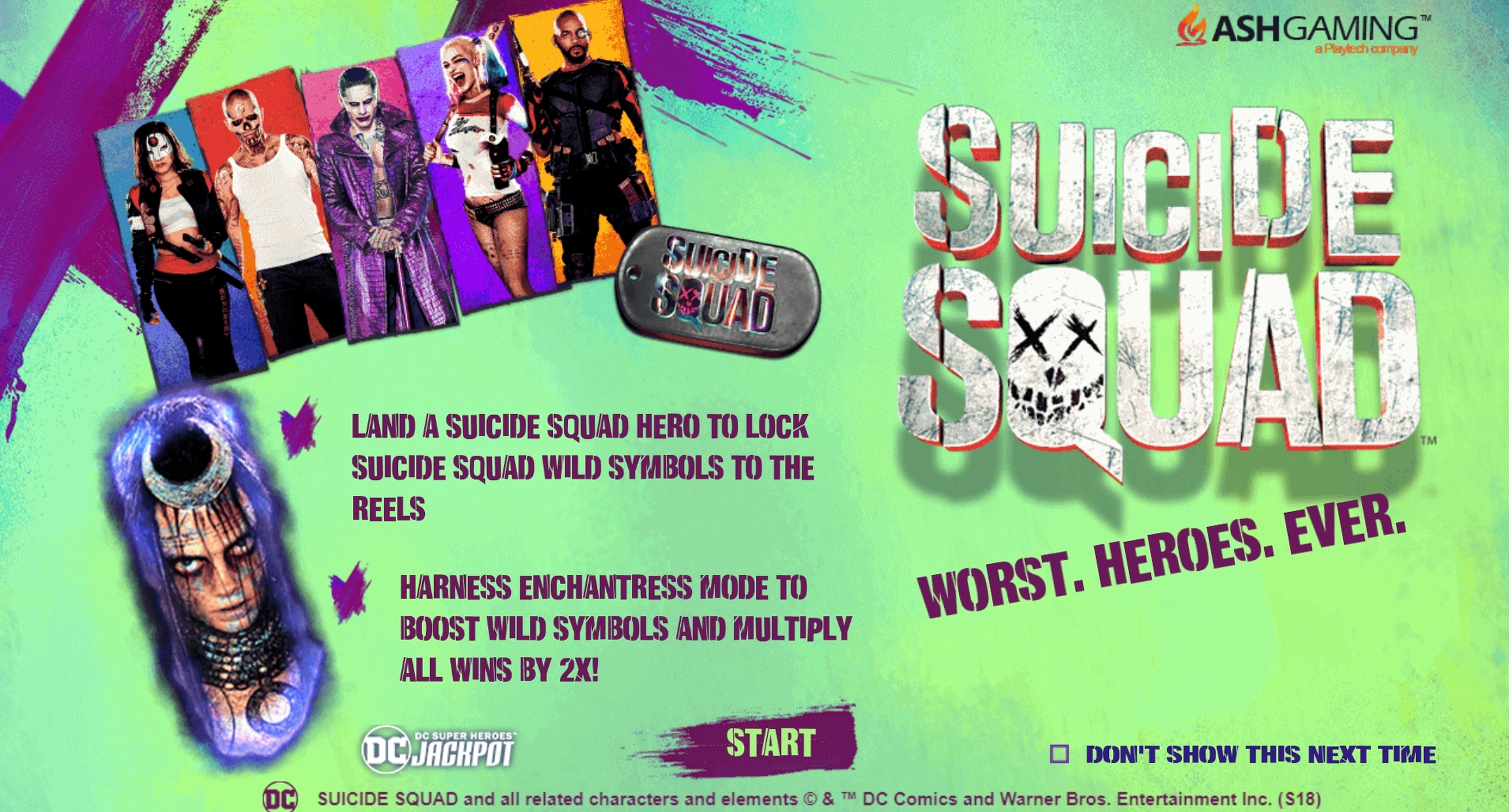 Play Suicide Squad Free Casino Slot Game by Ash Gaming