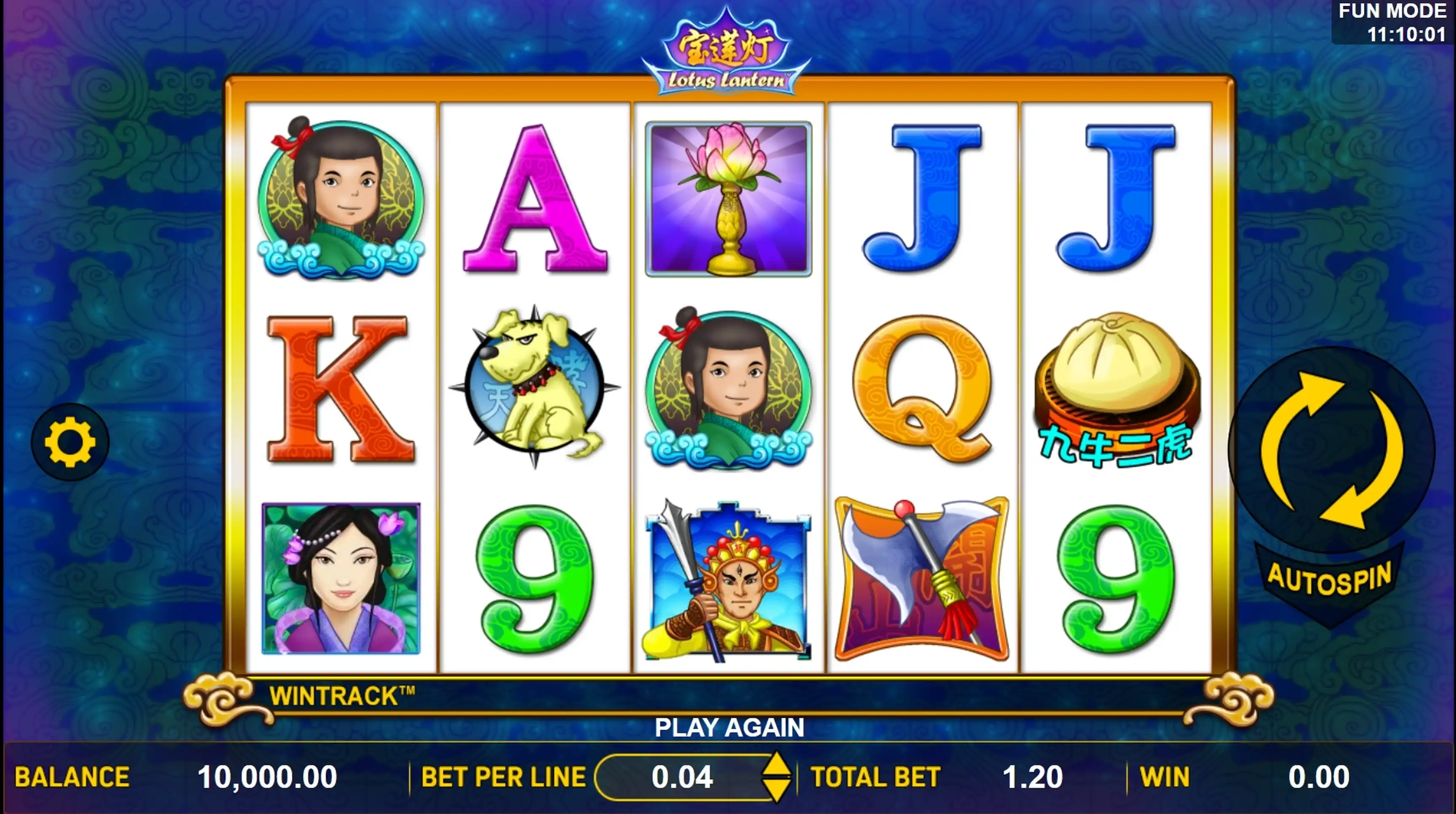 Reels in Lotus Lantern Slot Game by Aspect Gaming