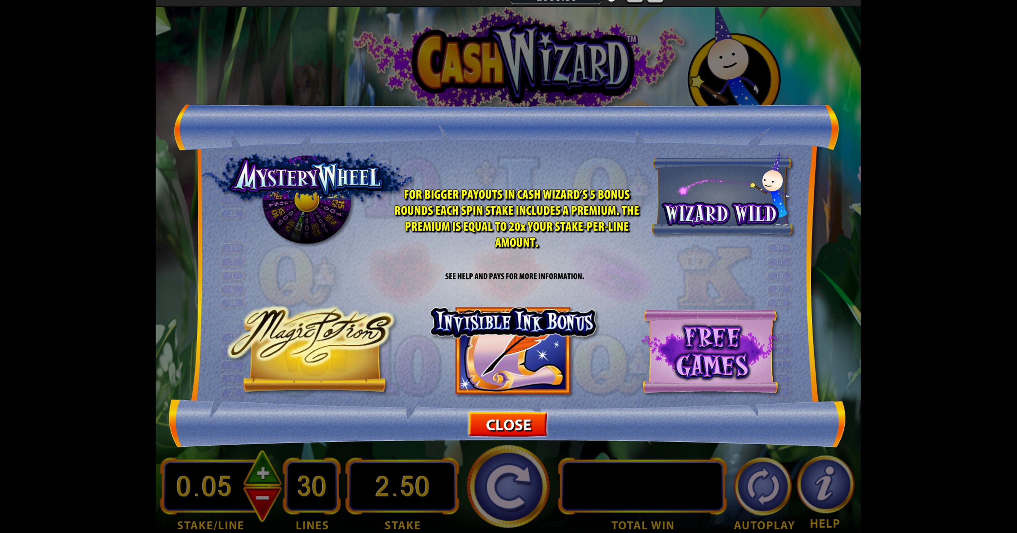 Play Cash Wizard Free Casino Slot Game by Bally Technologies