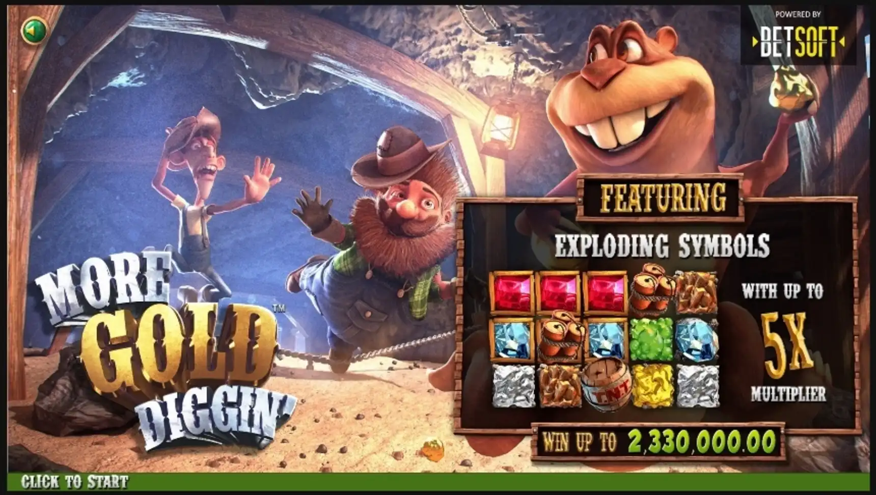 Play More Gold Diggin Free Casino Slot Game by Betsoft