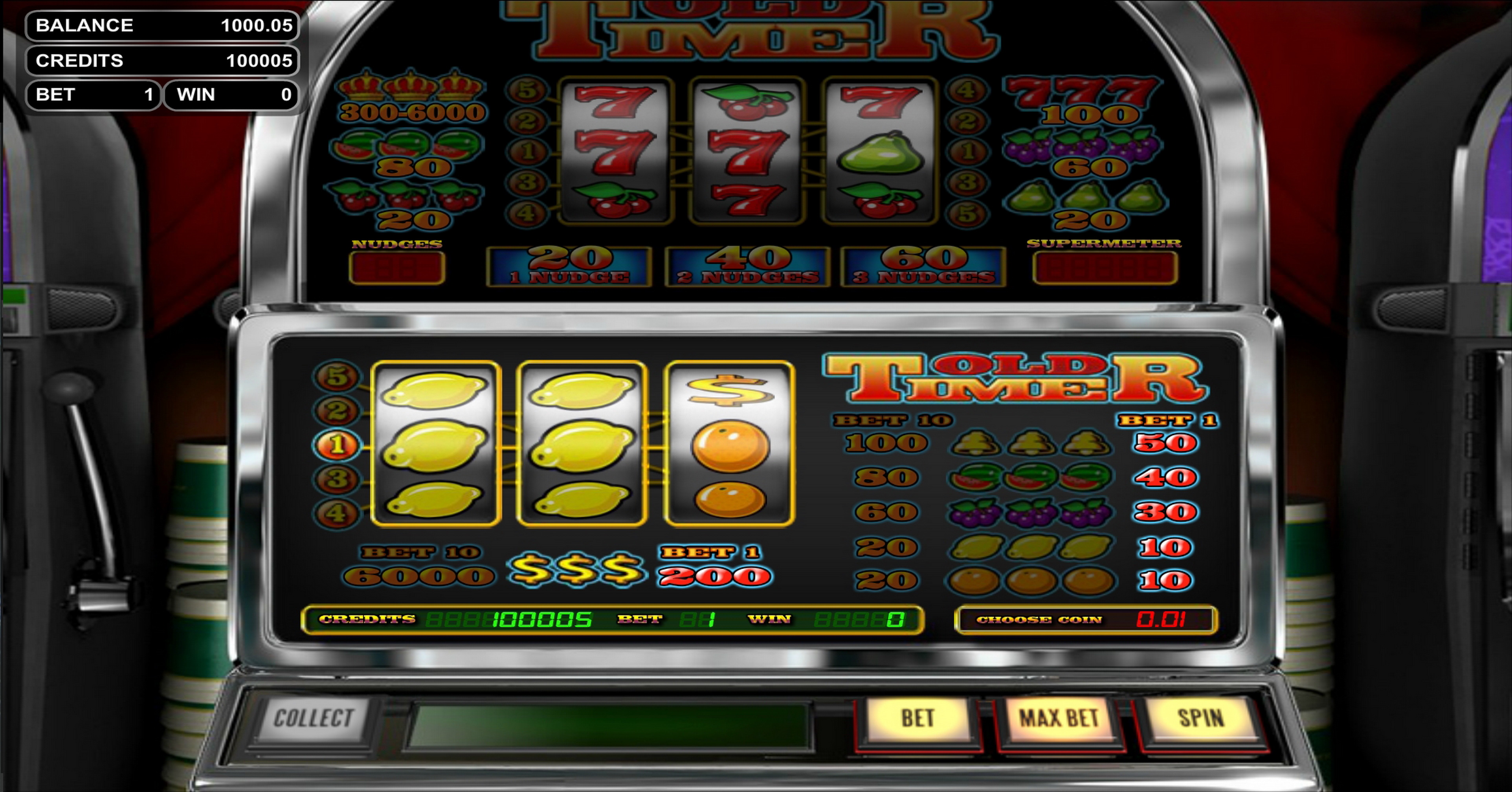 Info of Old Timer Slot Game by Betsoft