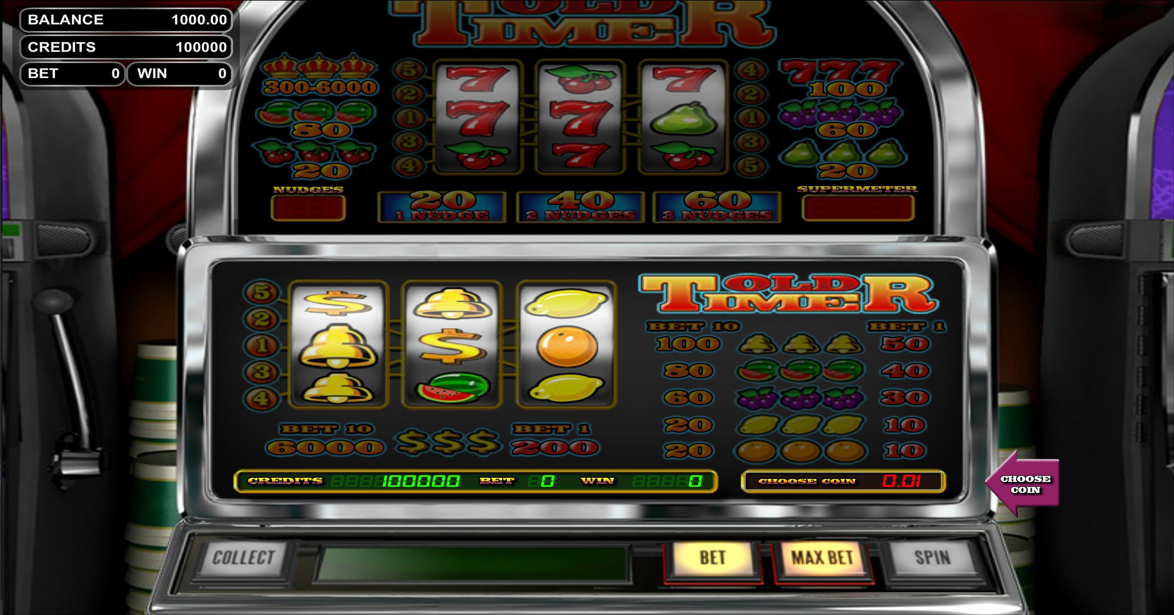 Reels in Old Timer Slot Game by Betsoft