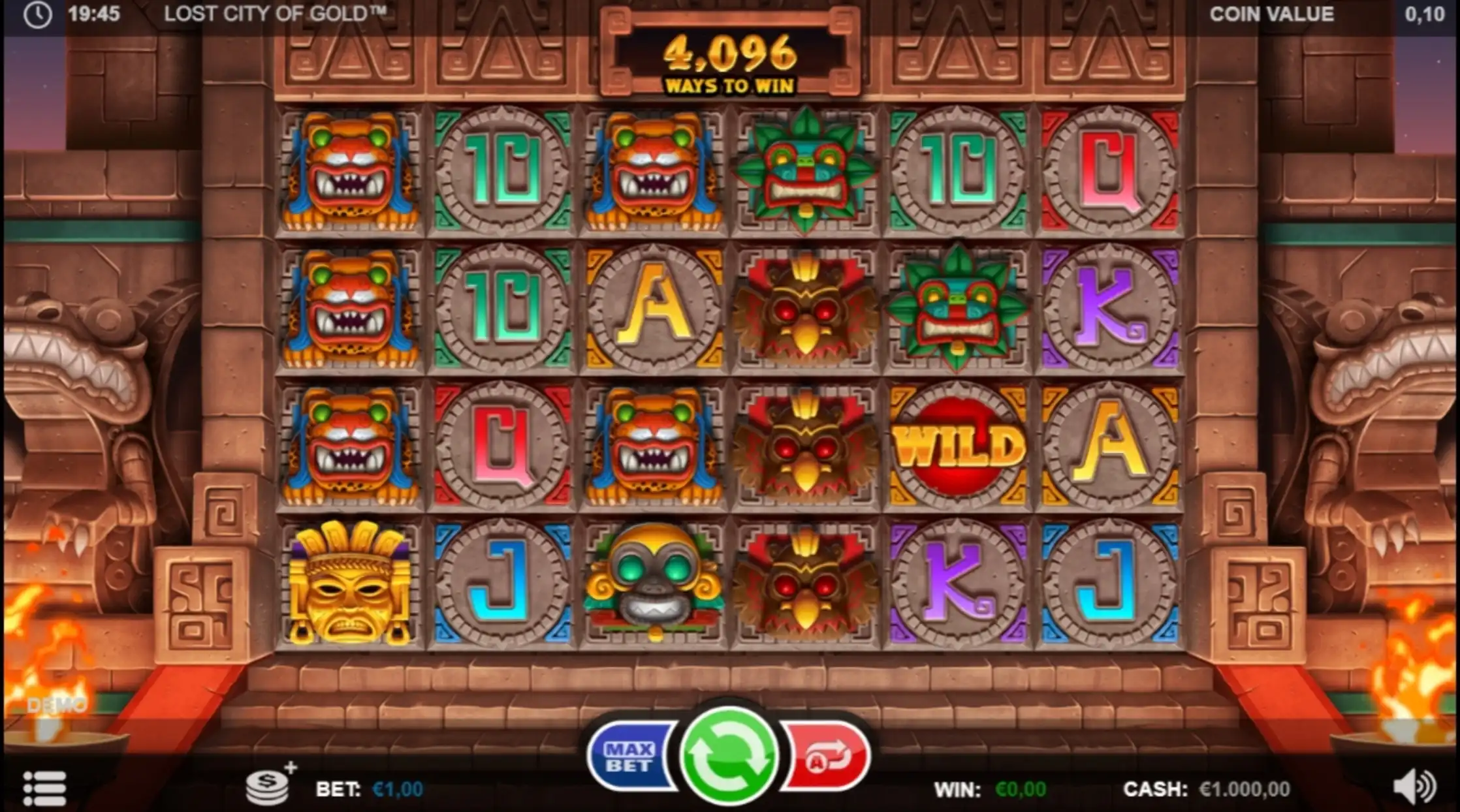 Reels in Lost City of Gold Slot Game by Betsson Group