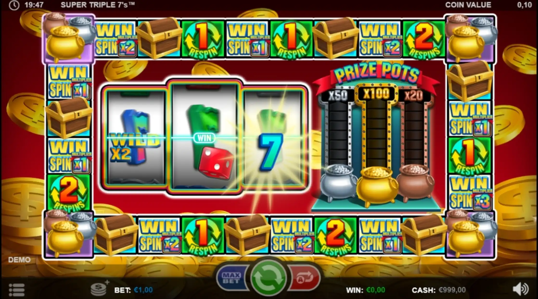 Win Money in Super Triple 7's Free Slot Game by Betsson Group