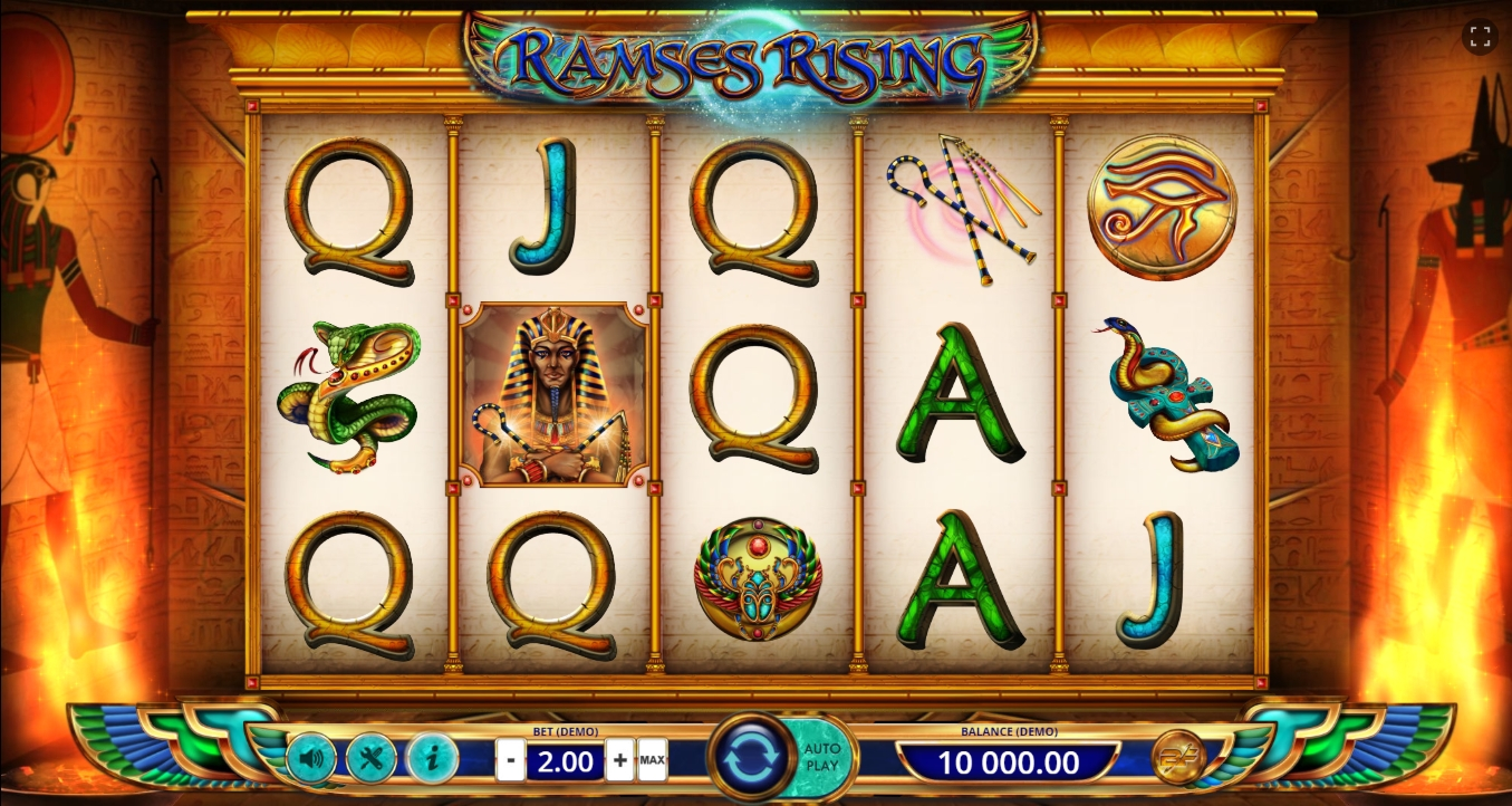 Reels in Ramses Rising Slot Game by BF Games