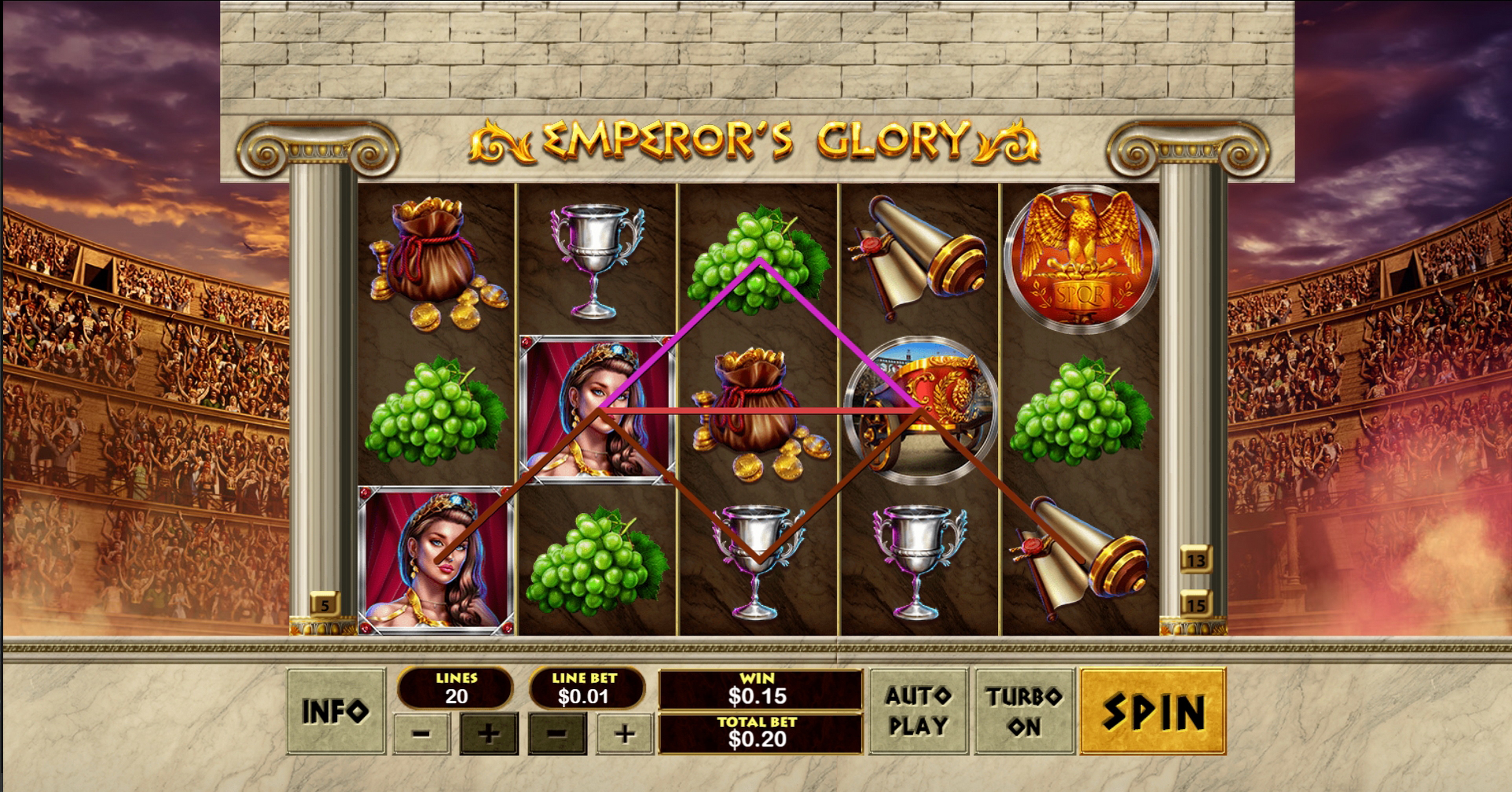 Win Money in Emperors Glory Free Slot Game by Xplosive Slots Group