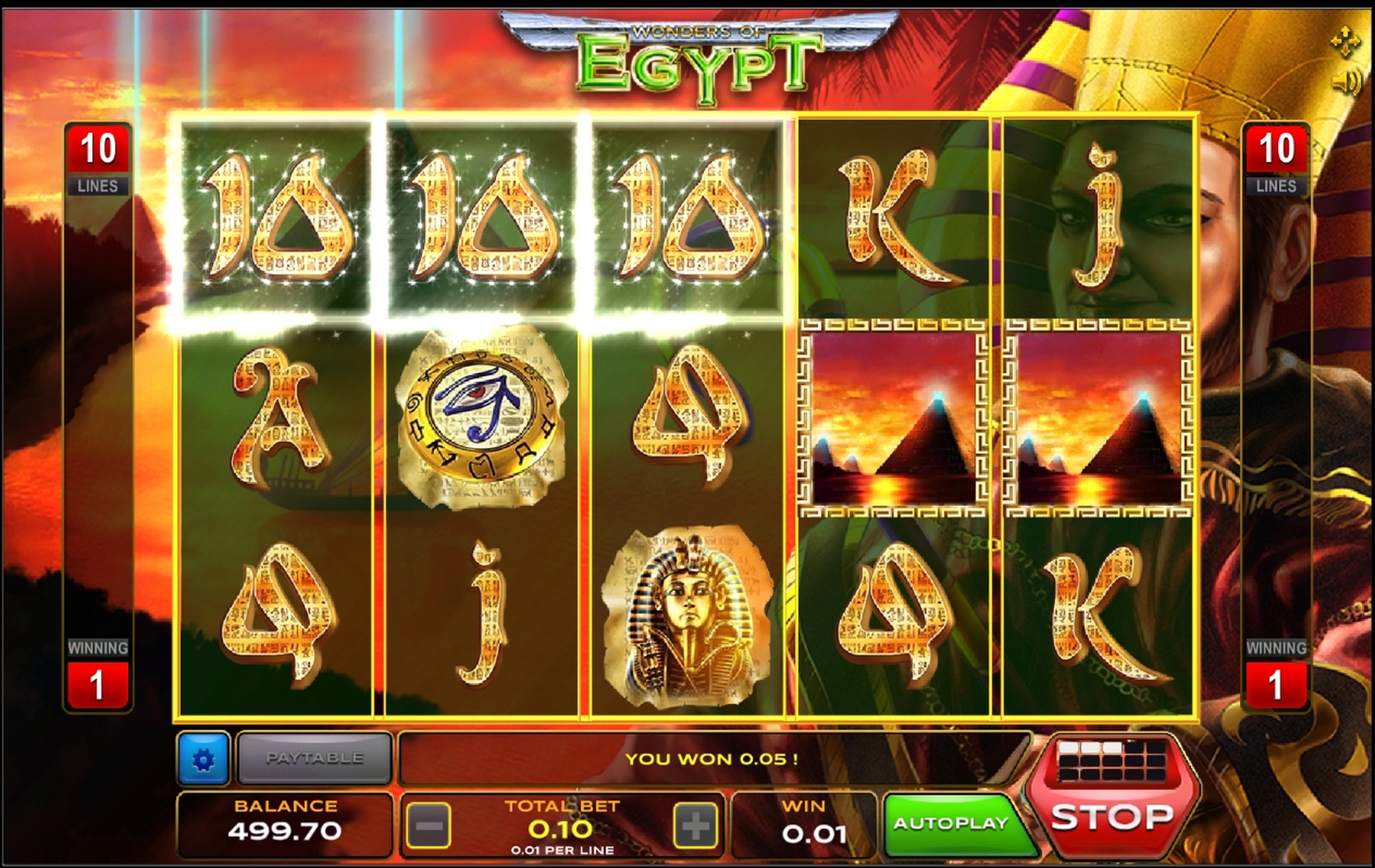 Win Money in Wonders of Egypt Free Slot Game by Xplosive Slots Group
