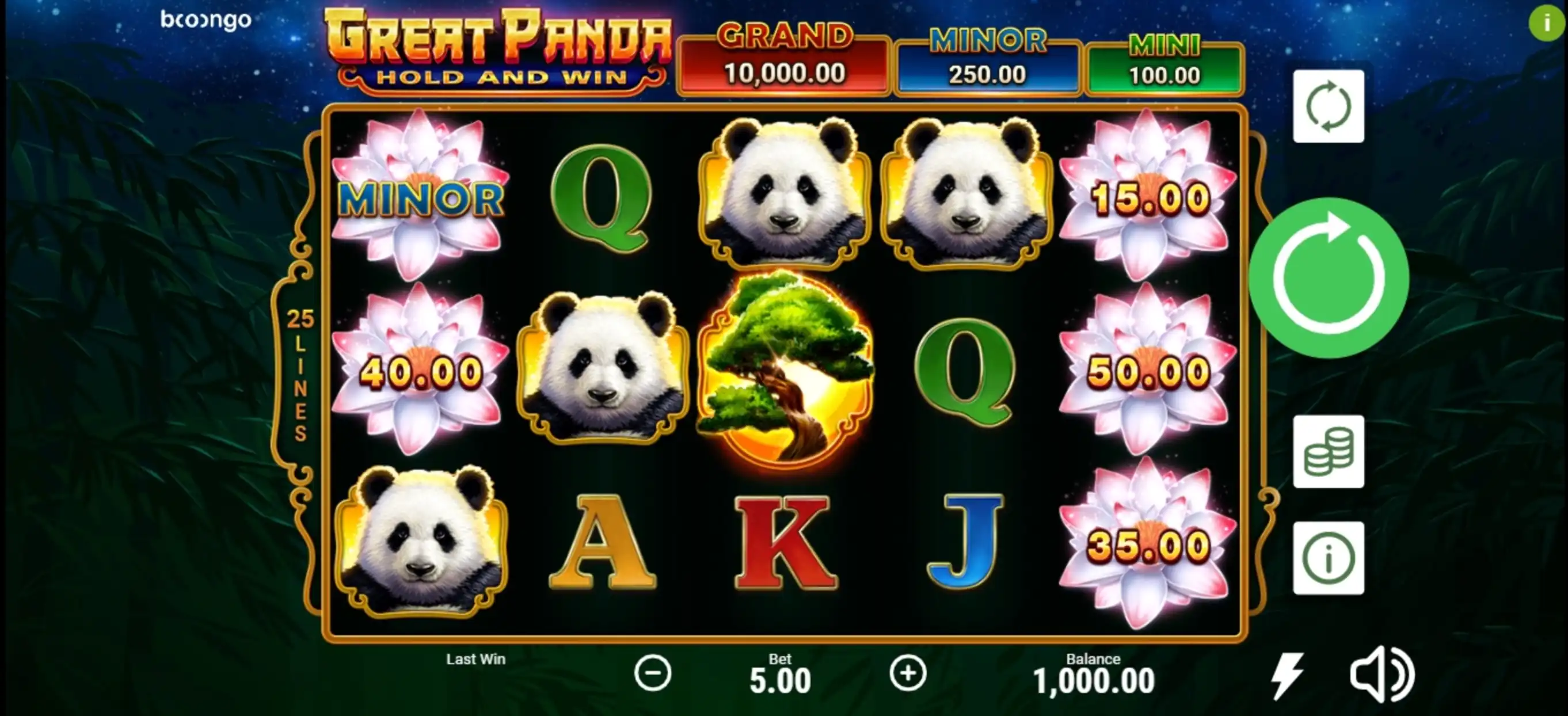 Reels in Great Panda Slot Game by Booongo Gaming