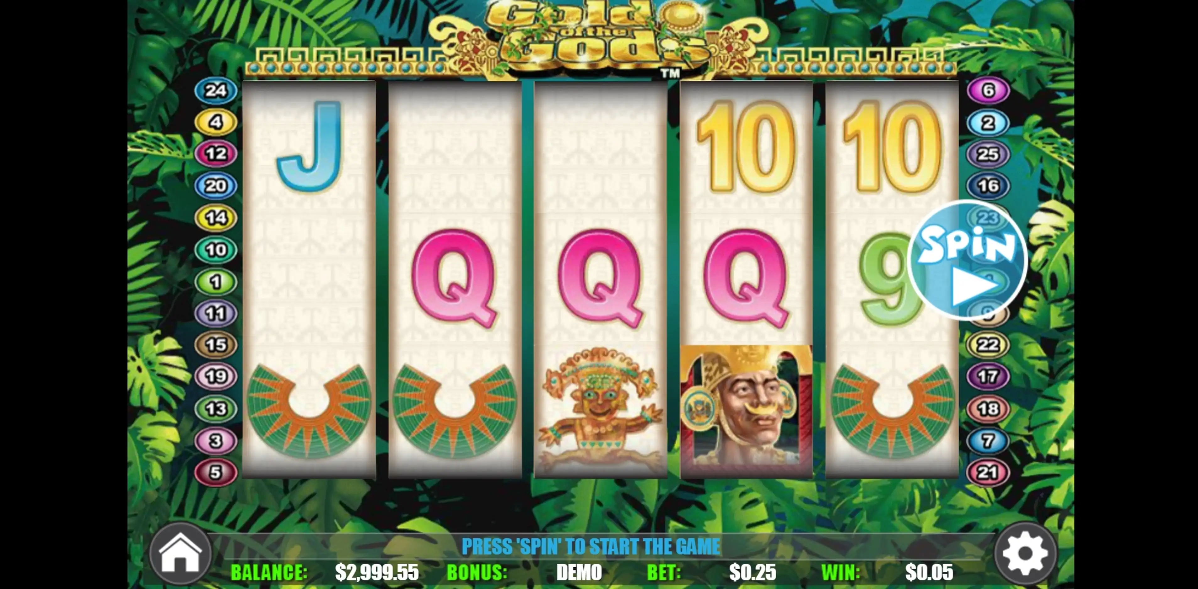 Win Money in Gold of the Gods Free Slot Game by BwinParty