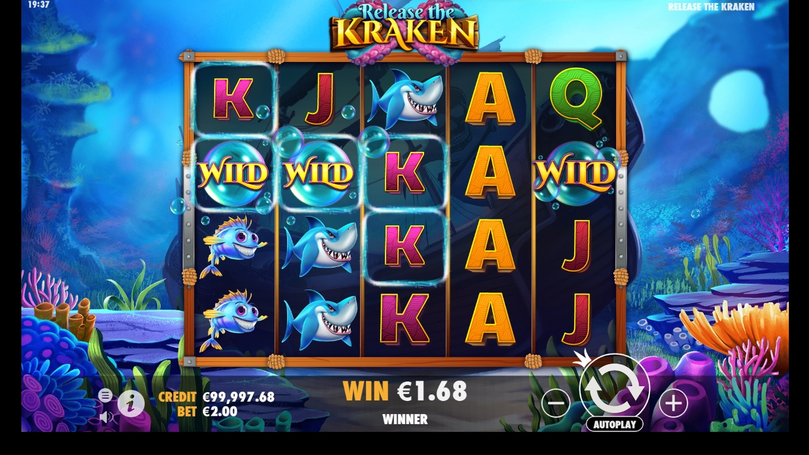 Win Money in Release the Kraken Free Slot Game by Cadillac Jack