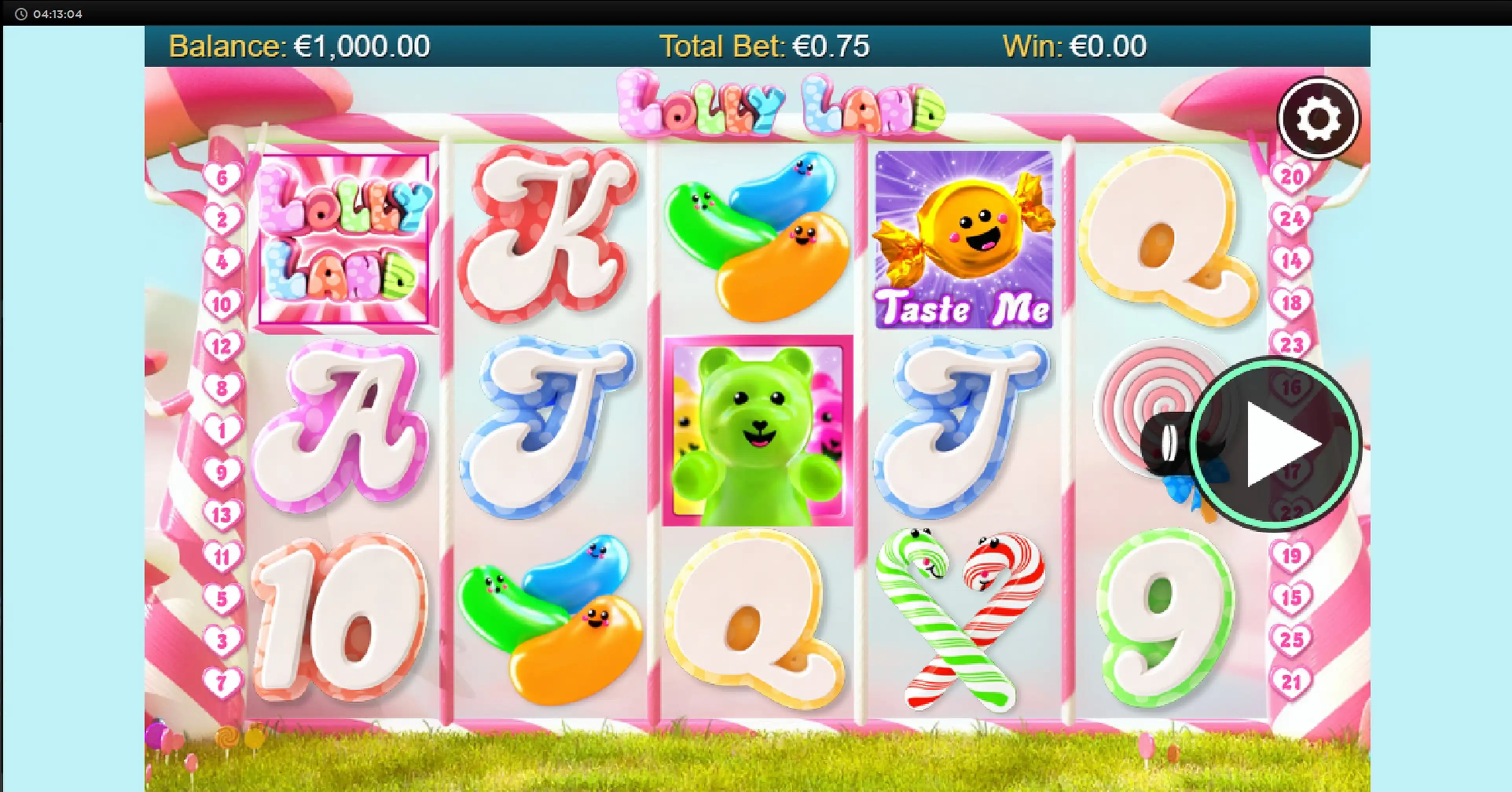 Reels in Lolly Land Slot Game by Chance Interactive