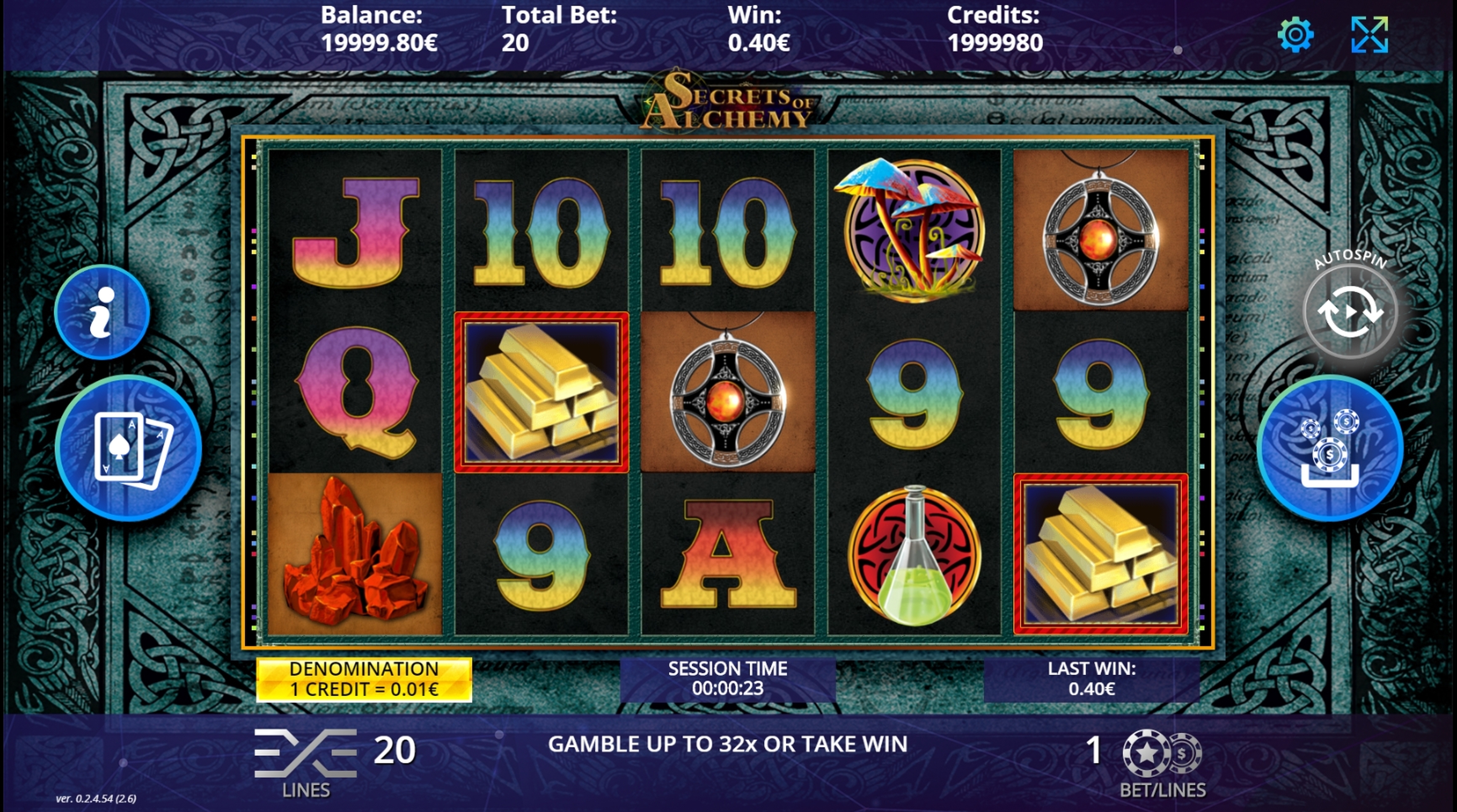 Win Money in Secrets of Alchemy Free Slot Game by DLV