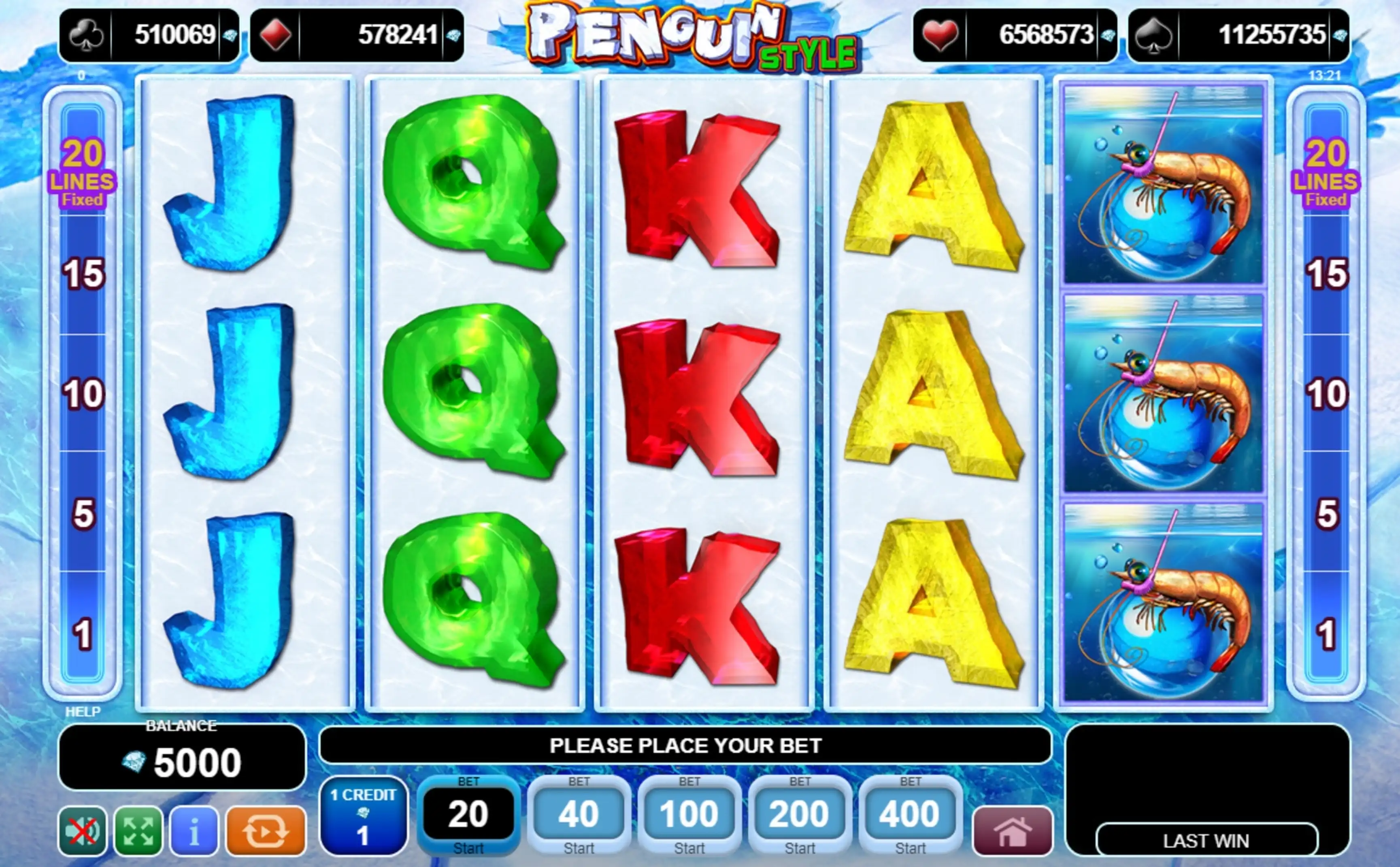 Reels in Penguin Style Slot Game by EGT