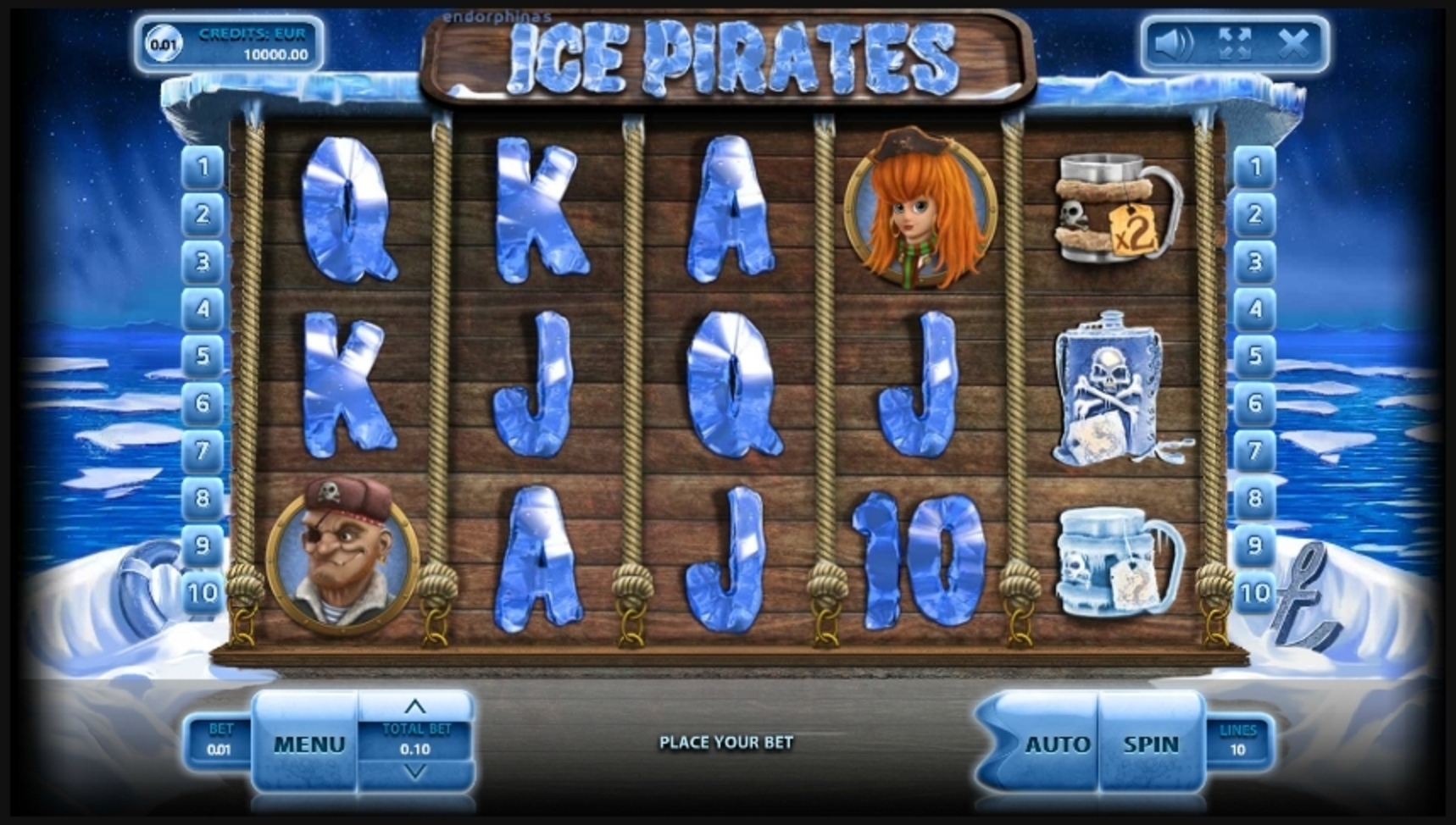 Reels in Ice Pirates Slot Game by Endorphina